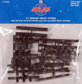 Atlas O 6057 3 Tie Snap Clips with Simulated Wood Ties