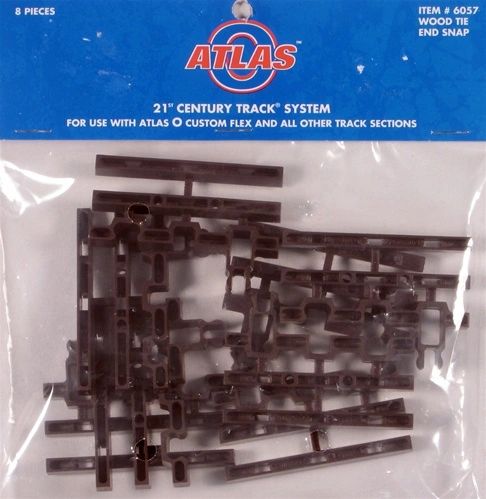 Atlas O 6057 3 Tie Snap Clips with Simulated Wood Ties