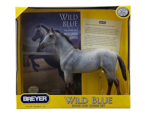 BRY 6136 Wild Blue Horse and Book Set