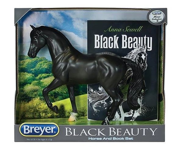 BRY 6178 Black Beauty Horse and Book Set