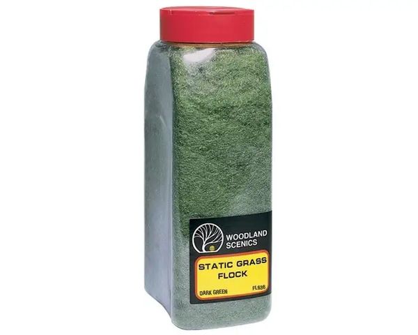 WDS 636 Flock Static Grass/Dark Green Shaker