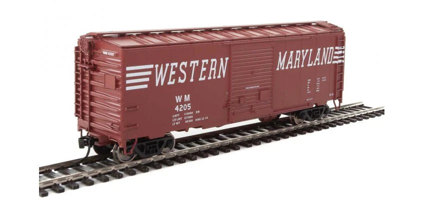 Walthers Mainline 910-2269 Western Maryland 40' ACF Welded 8 Foot Door Box Car