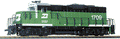 Walthers Trainline 931-101 Burlington Northern GP9M with DC