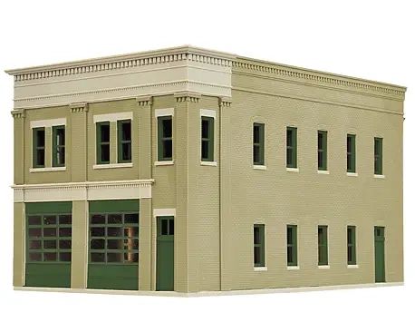 Walthers Cornerstone HO Kit 933-4022 Two Bay Fire Station