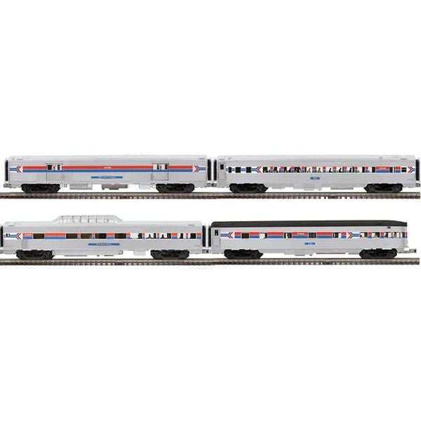 Atlas O 3001474 Amtrak 4 Car 70' Streamline Passenger Set