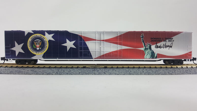 Con-Cor 6052 N Scale Trump Inaugural Boxcar