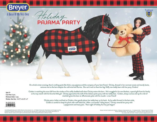 Breyer B-HP-10116 2024 Holiday Pony Playset Holiday Pajama Party