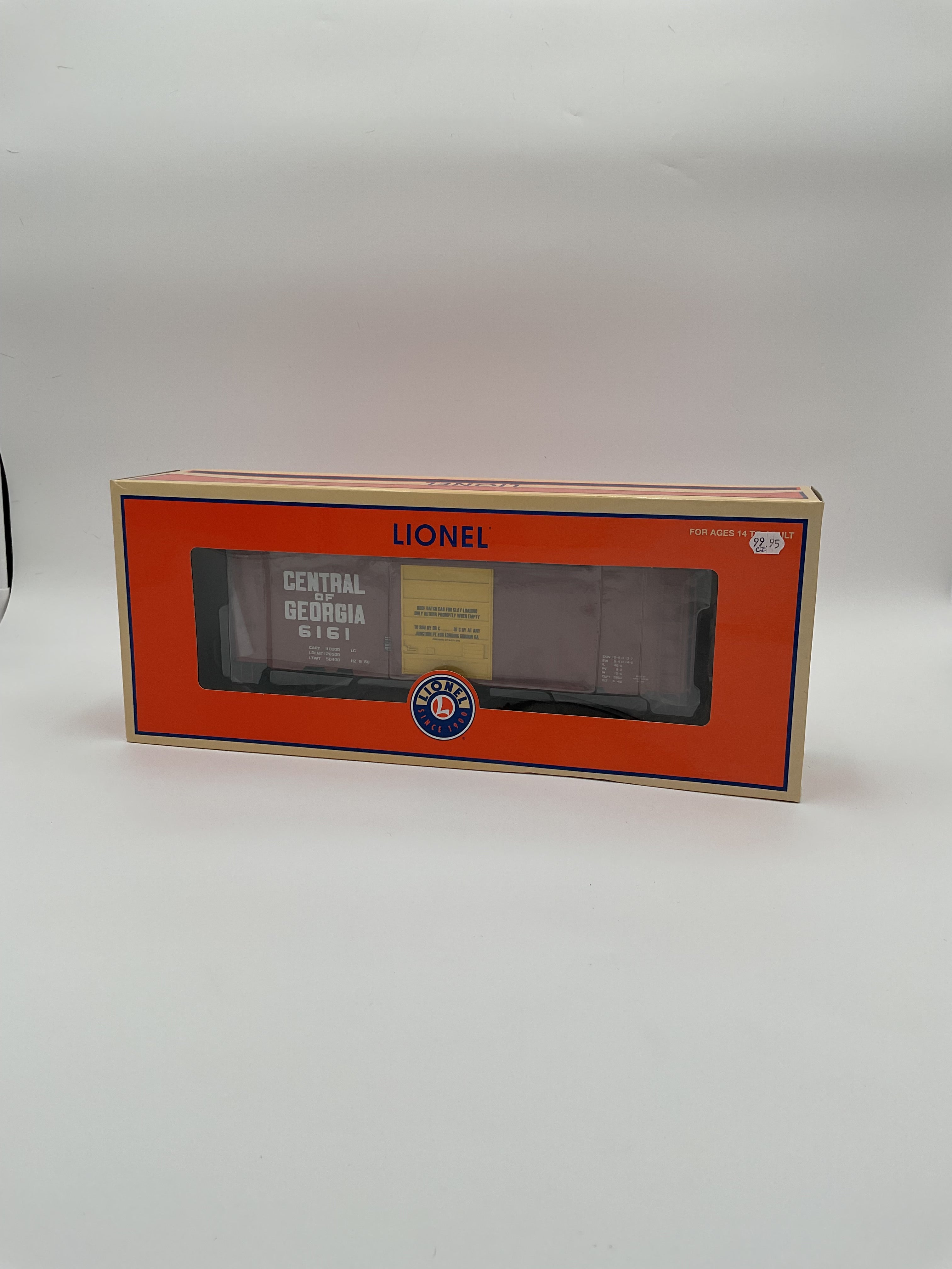 Lionel O 2126071 Central of Georgia Roof-hatch Boxcar 6161