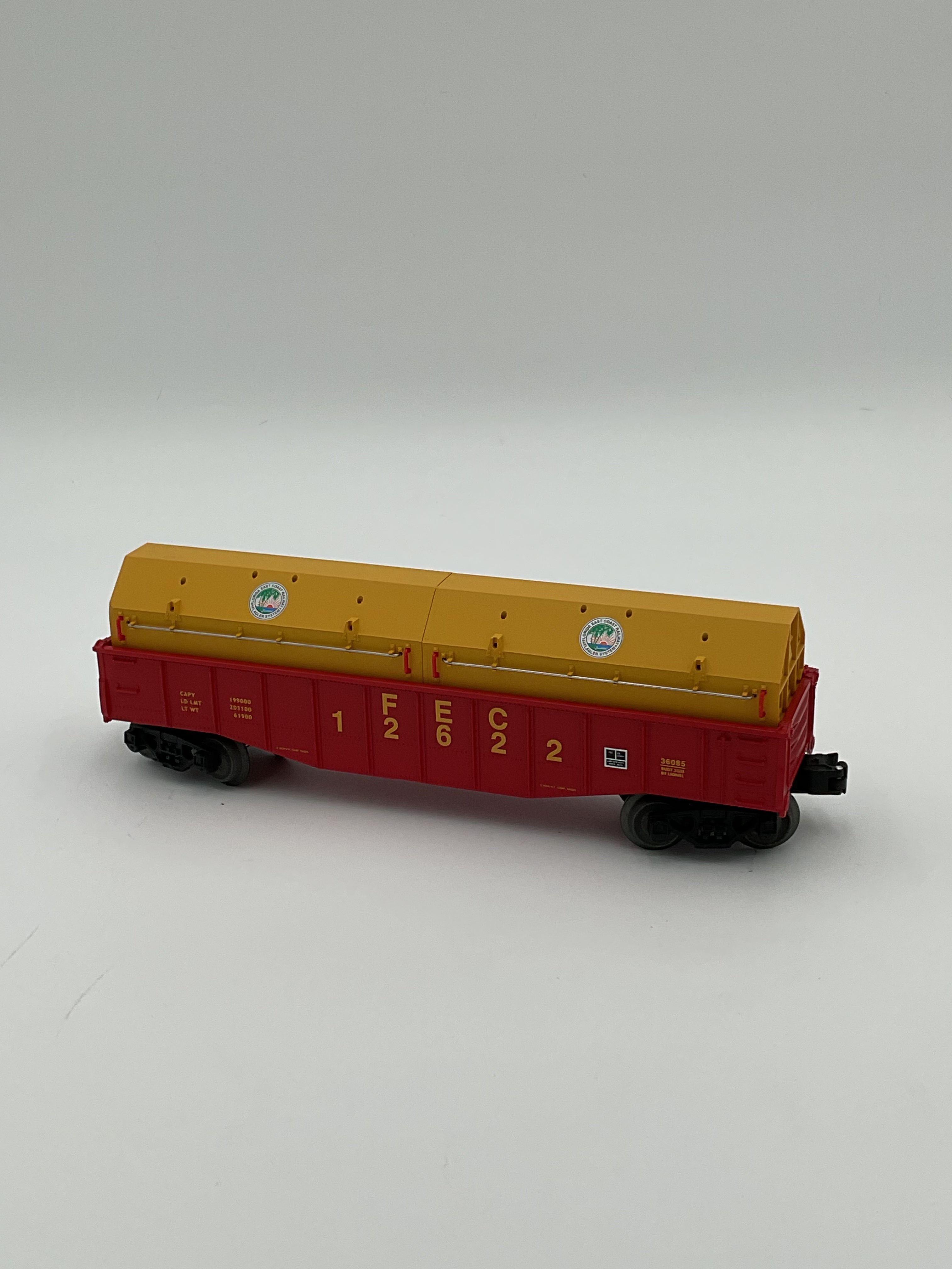 Lionel O 36085 Gondola w/ Coil Covers F.E.C