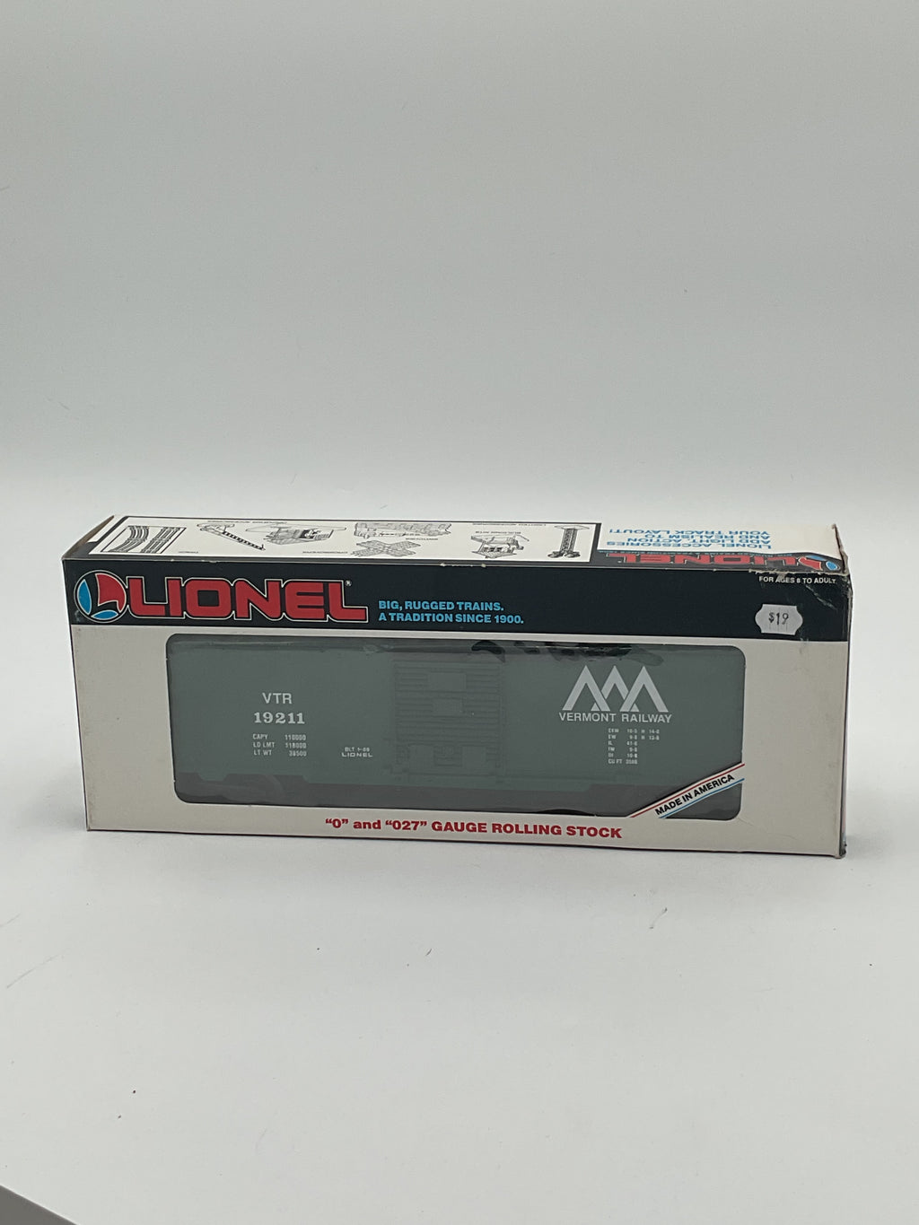 Lionel O 19211 Vermont Railway Box Car