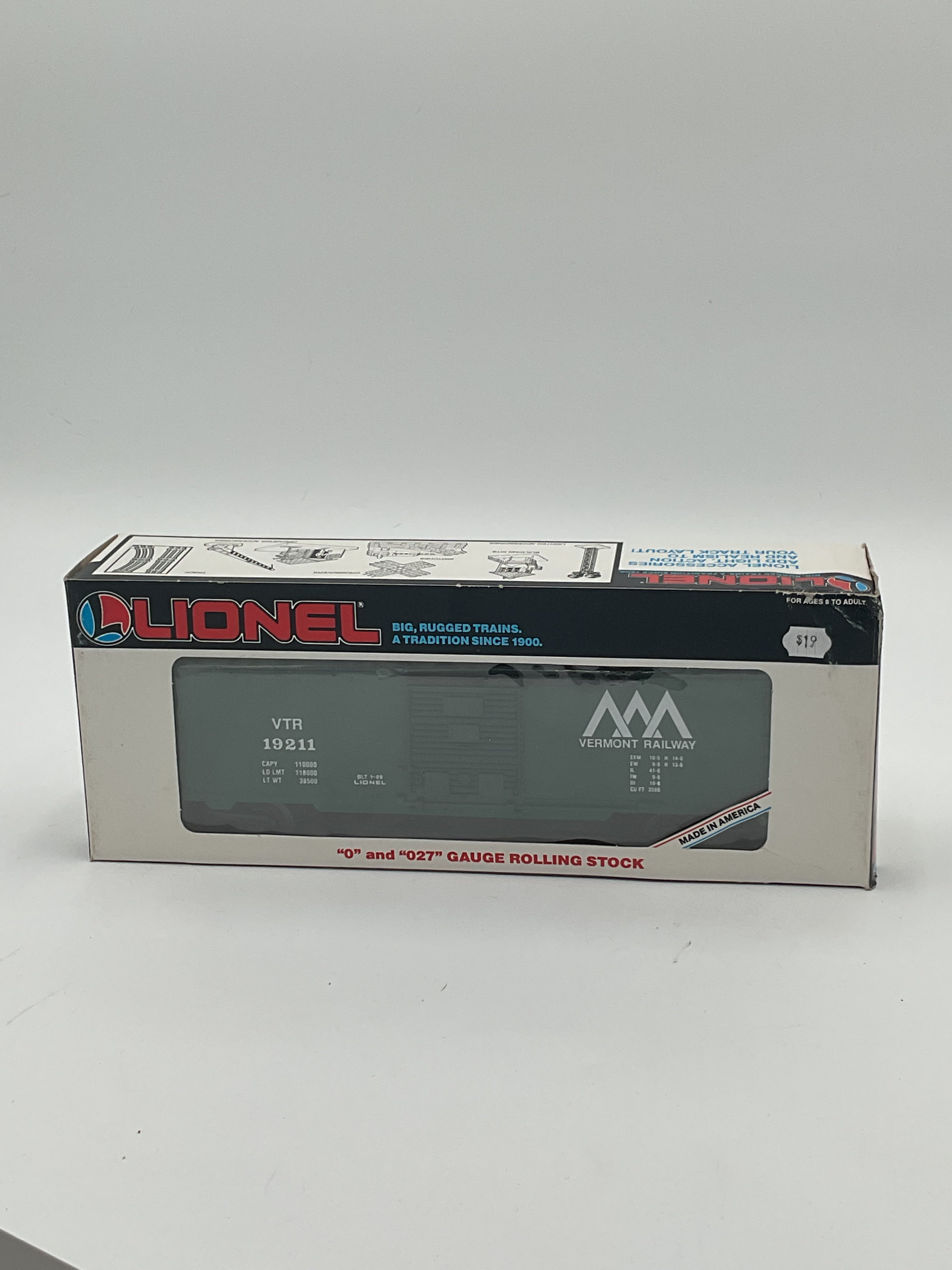 Lionel O 19211 Vermont Railway Box Car