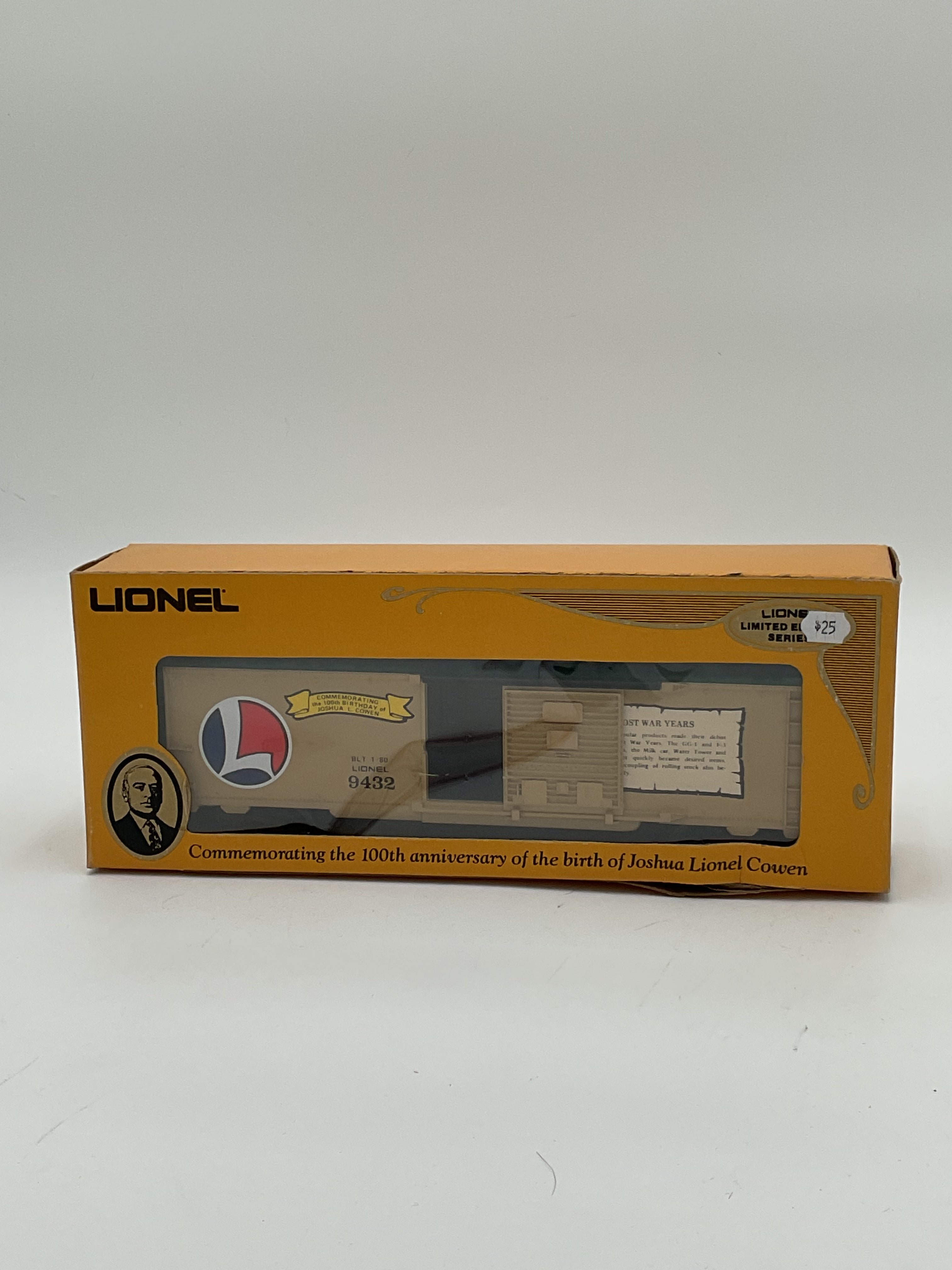 Lionel O 9432 Joshua Lionel Cowen “Post War” Box Car