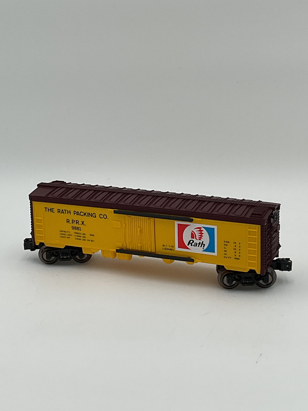 Lionel O 9881 Limited Edition Series Rath Packing Reefer Car