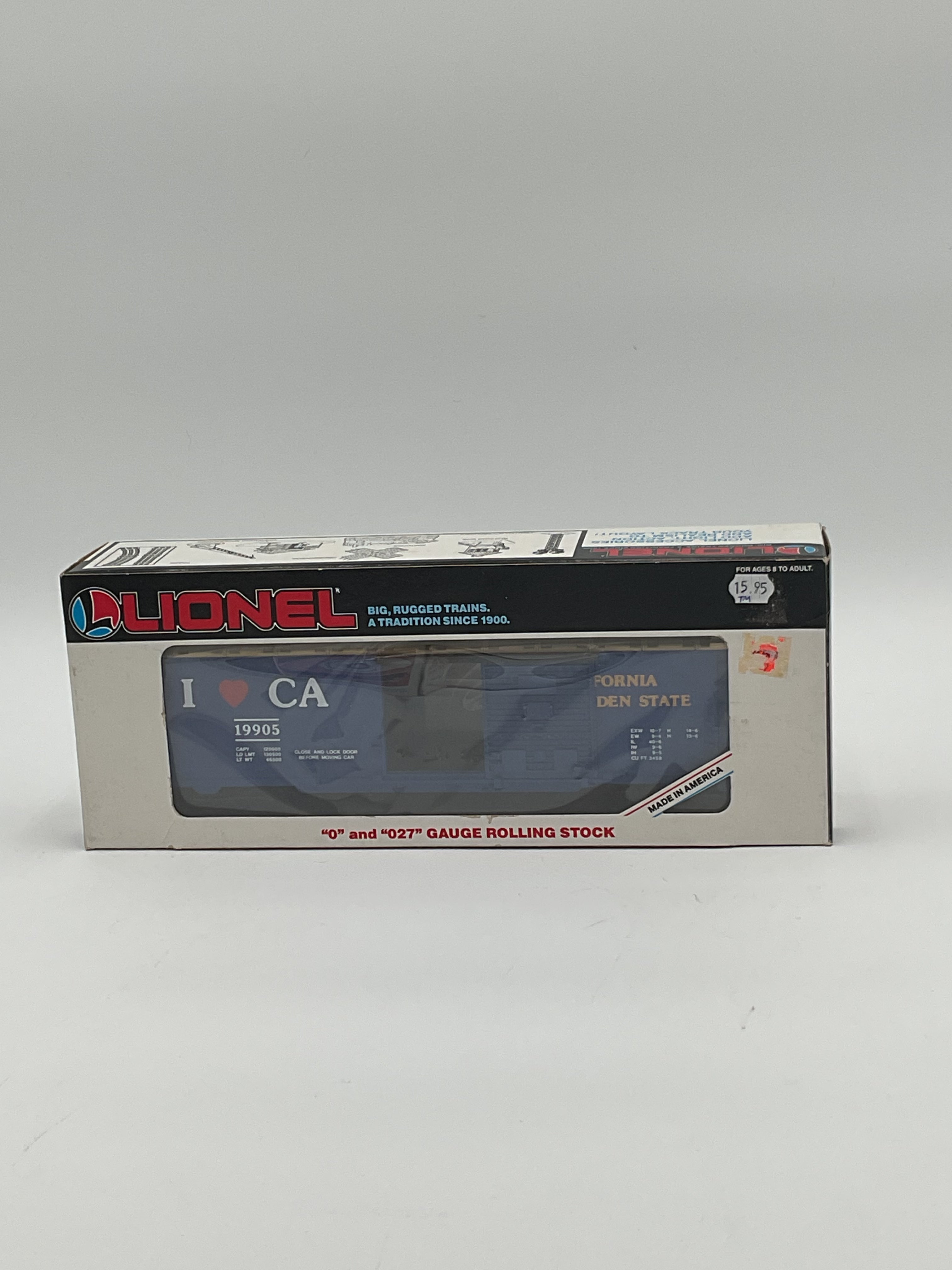 Lionel O 19905 I Love California Box Car