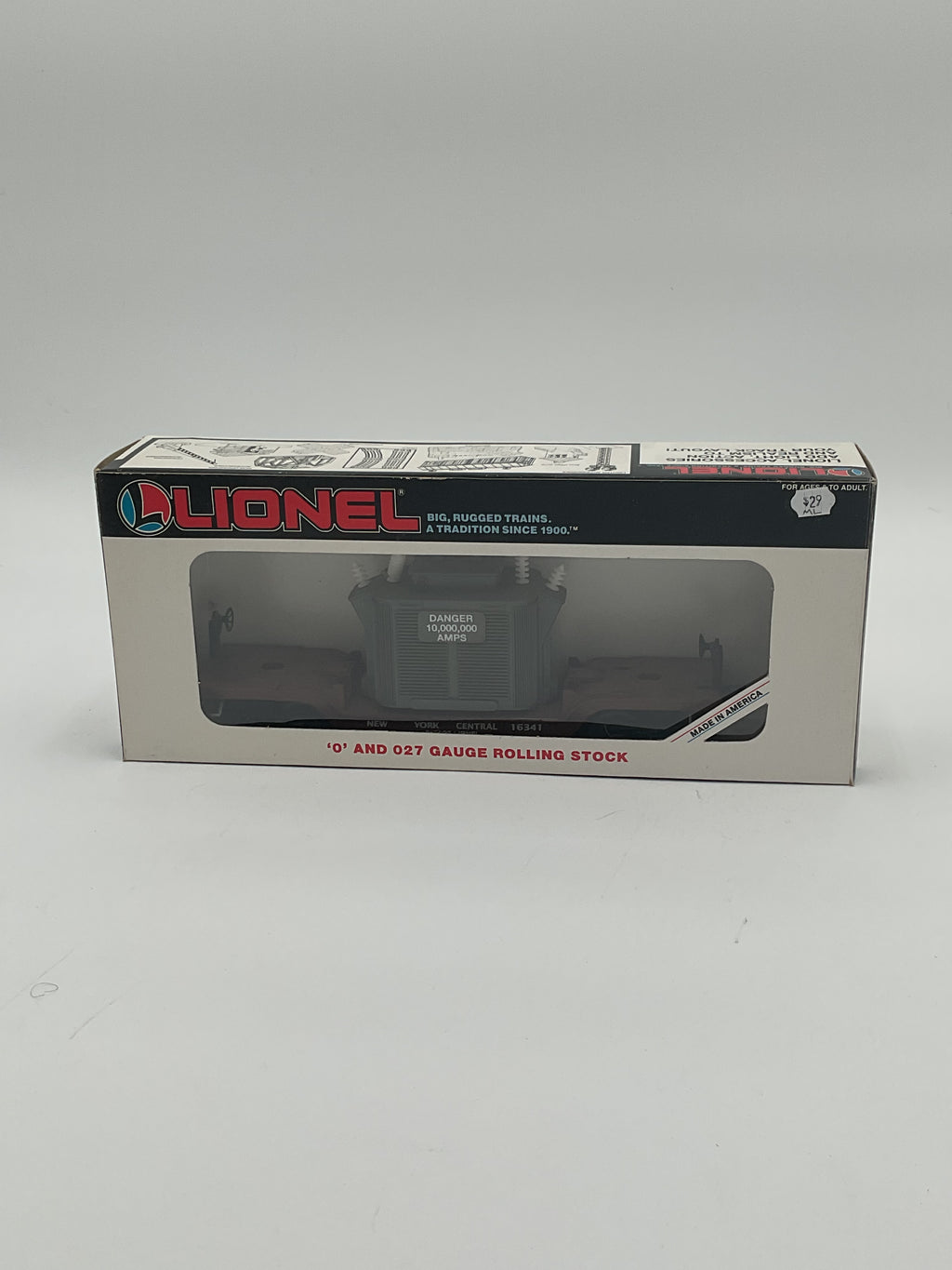 Lionel O 16341 New York Central Transformer Car
