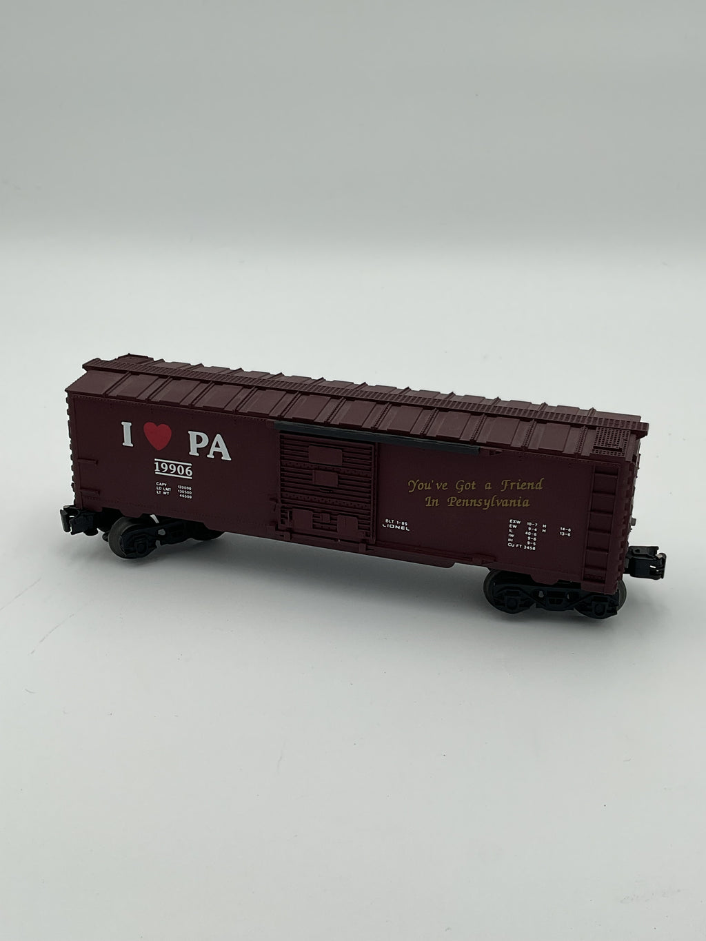 Lionel O 19906 I Love Pennsylvania Box Car