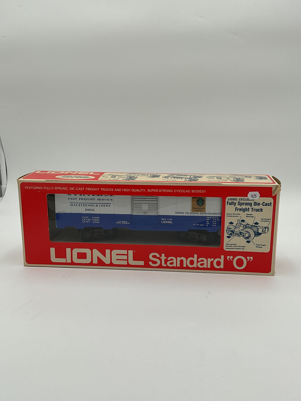 Lionel O 9801 B & O Sentinal Box Car