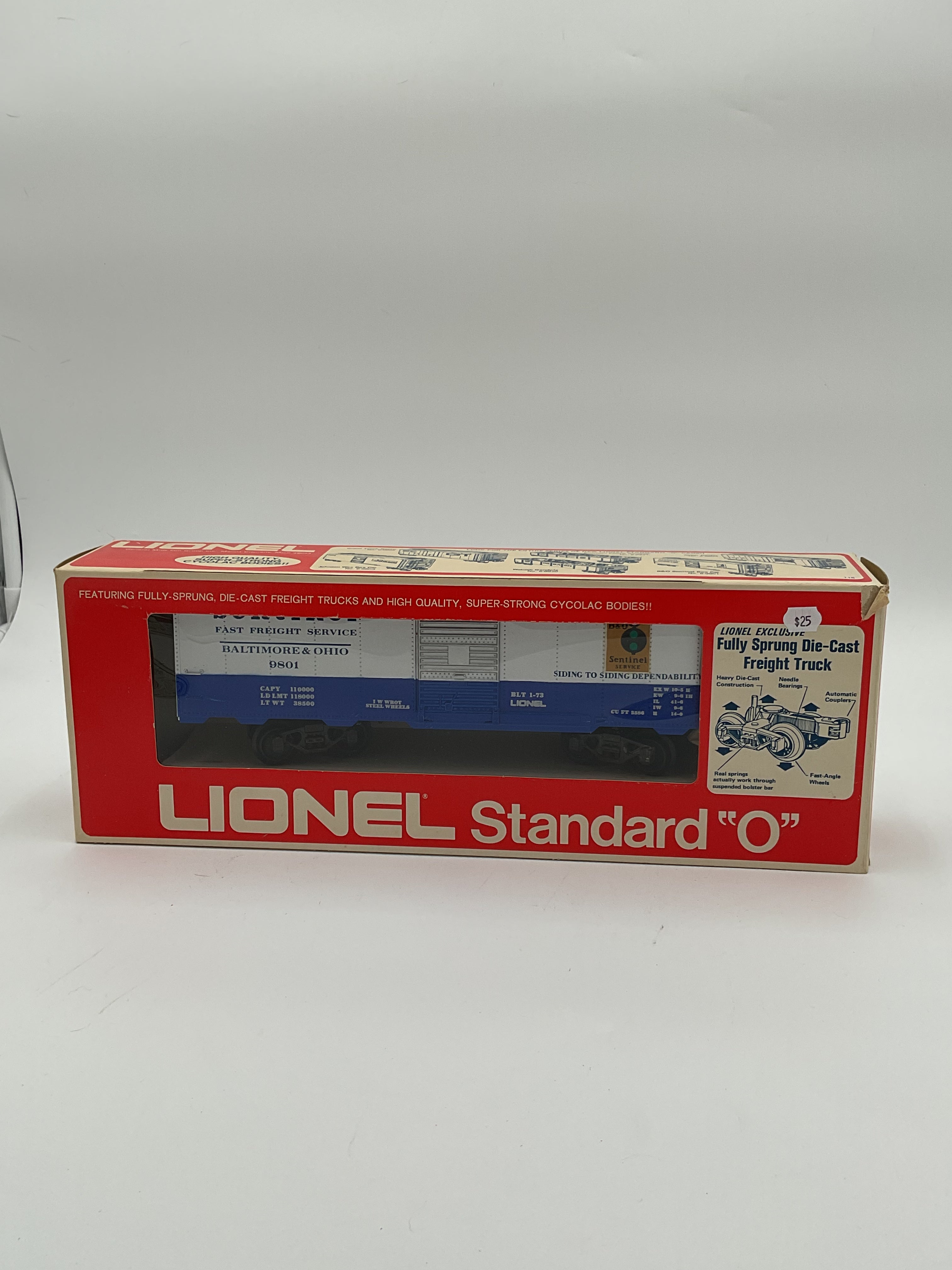 Lionel O 9801 B & O Sentinal Box Car