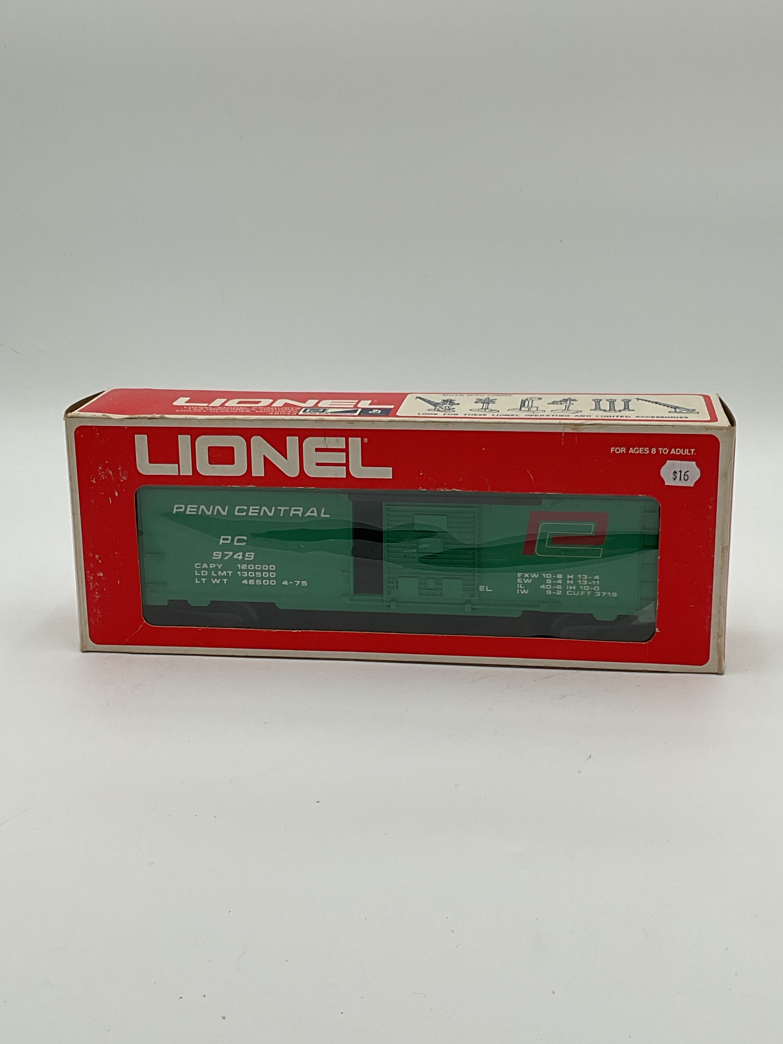 Lionel O 9749 Penn Central Box Cad