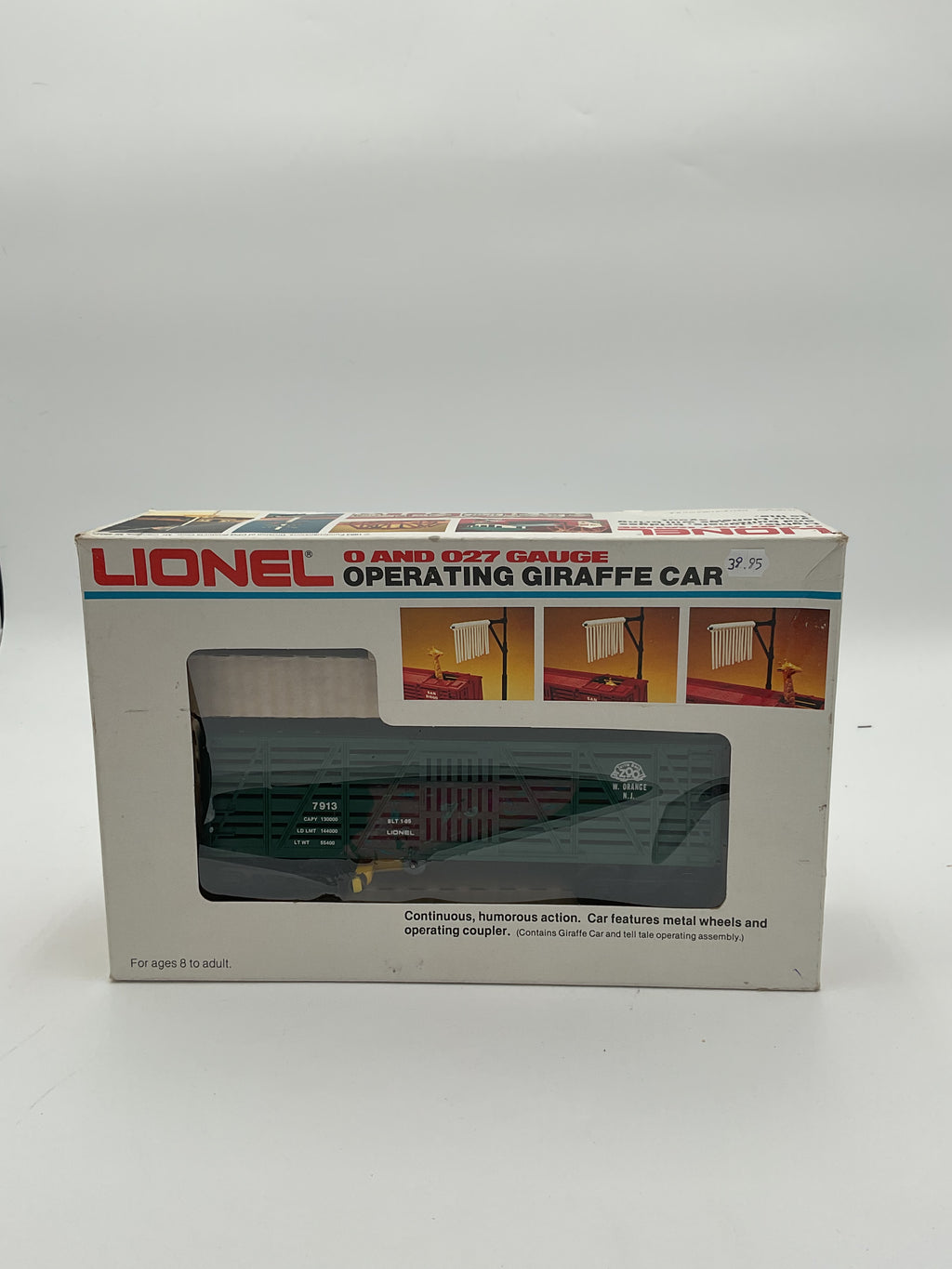 Lionel O 7913 Turtle Back Zoo Giraffe Car Green