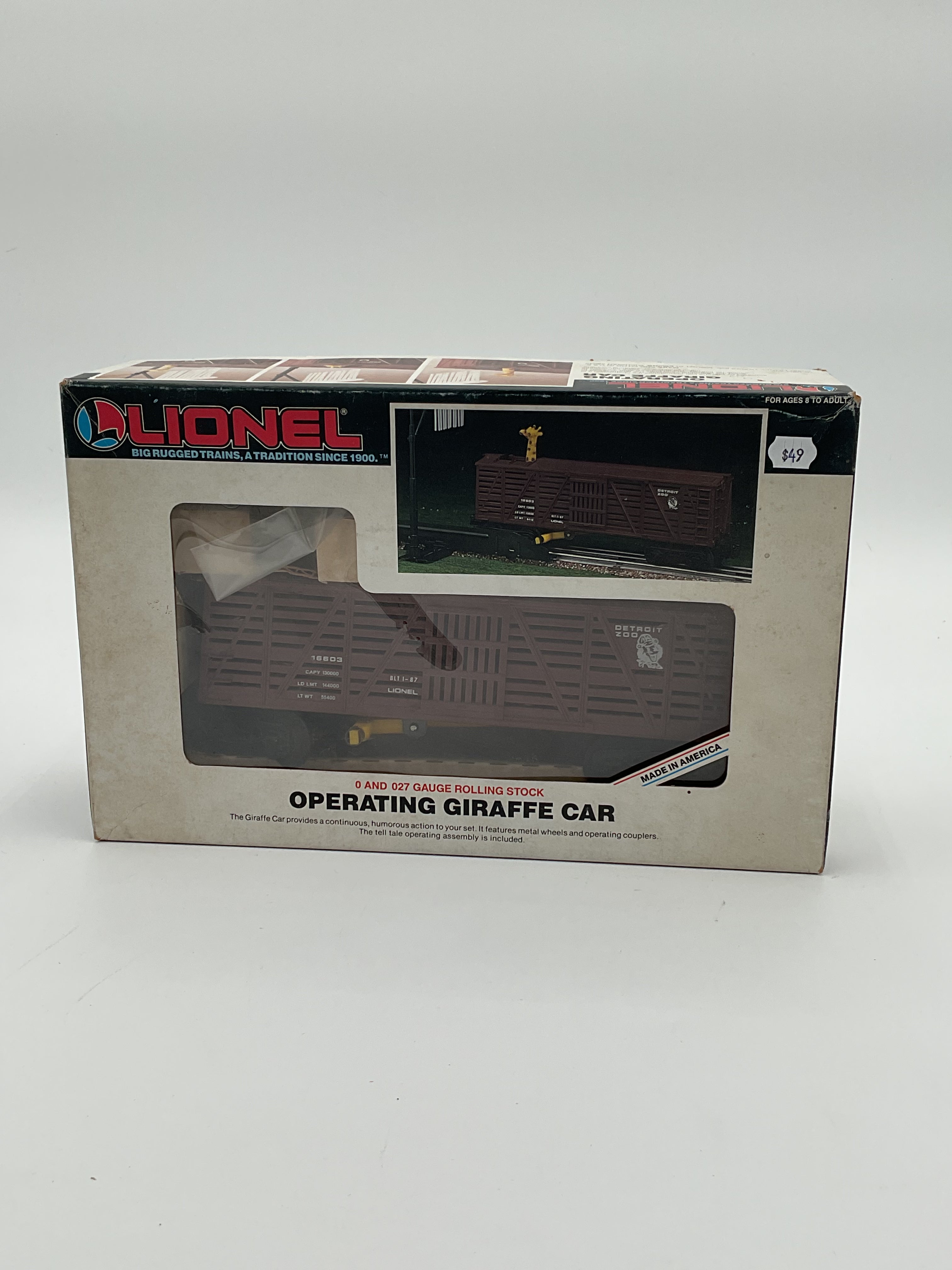 Lionel O 16603 Detroit Zoo Giraffe Car Brown