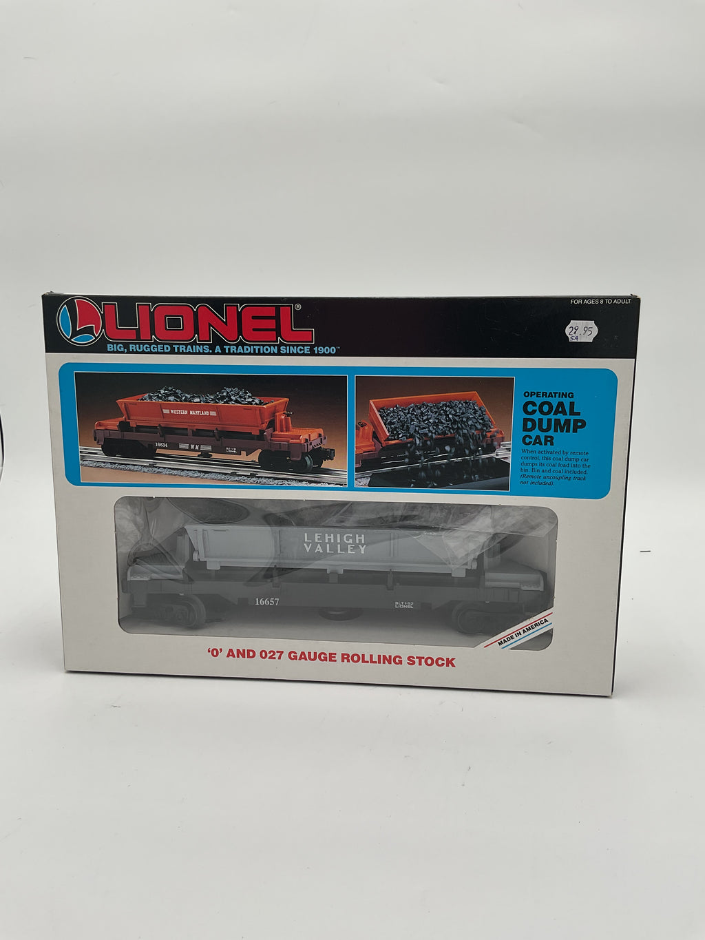 Lionel O 16657 Lehigh Valley Operating Coal Dump Car