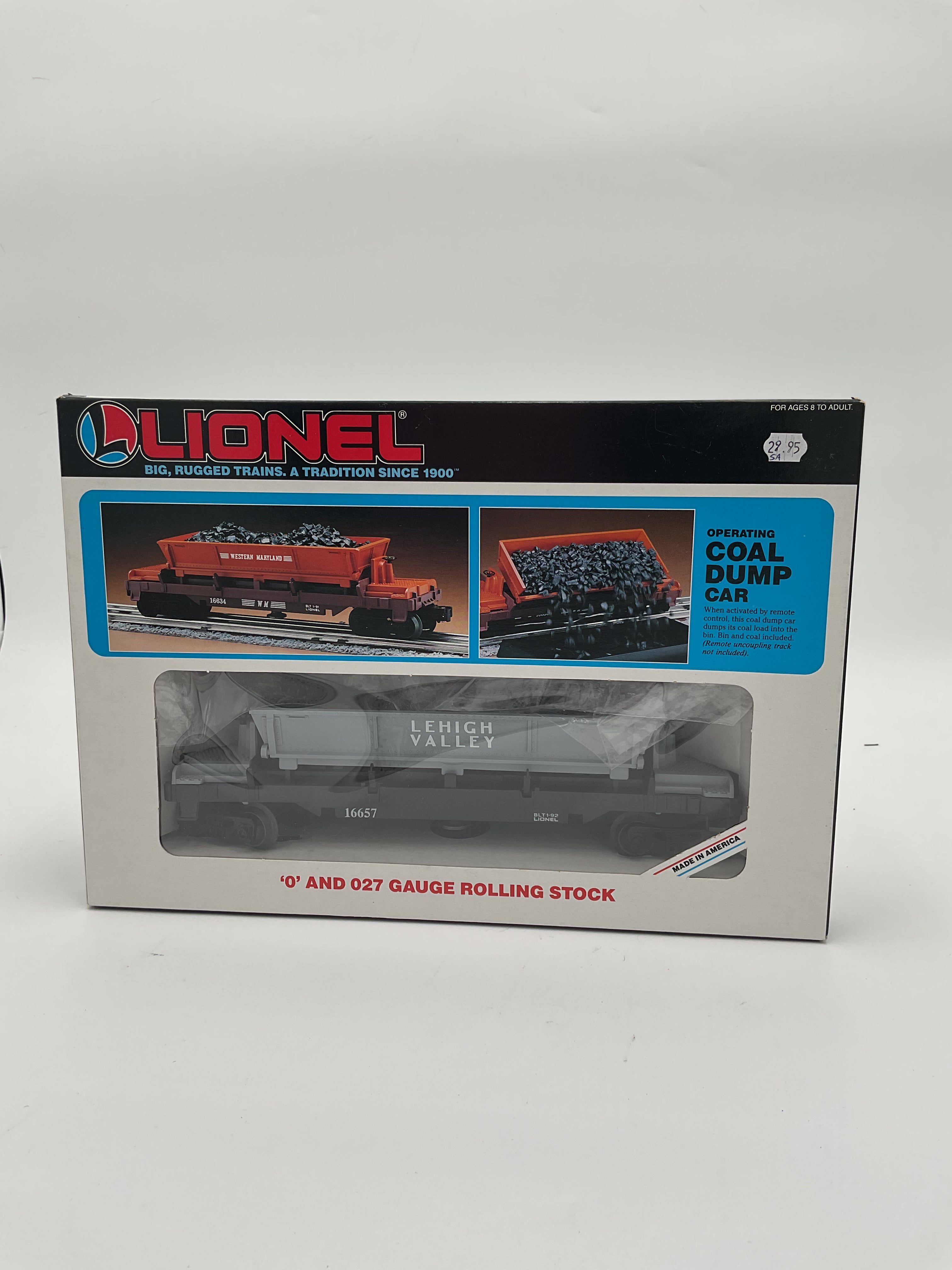 Lionel O 16657 Lehigh Valley Operating Coal Dump Car