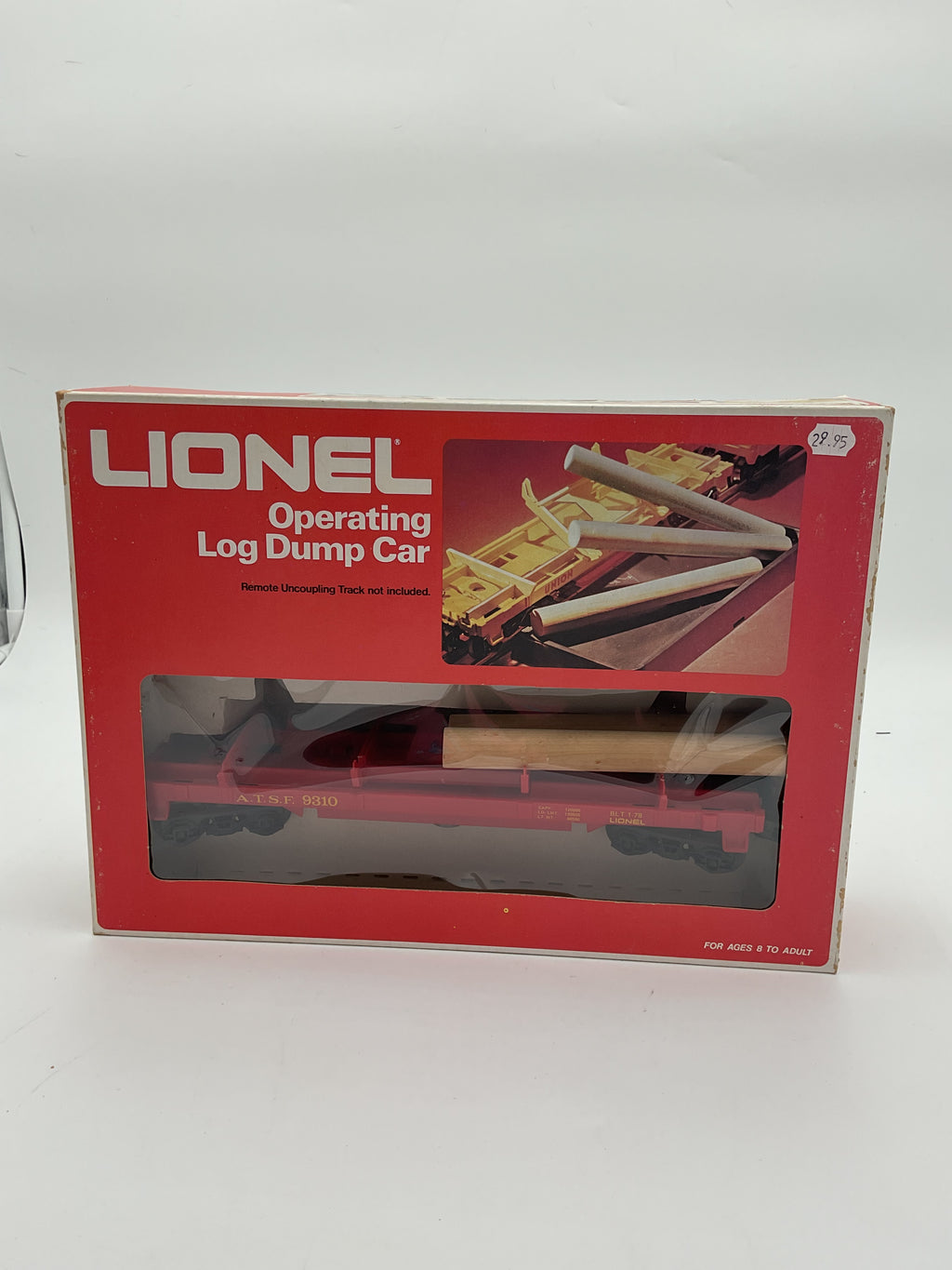 Lionel O 9310 Operating Log Dump Car Santa Fe