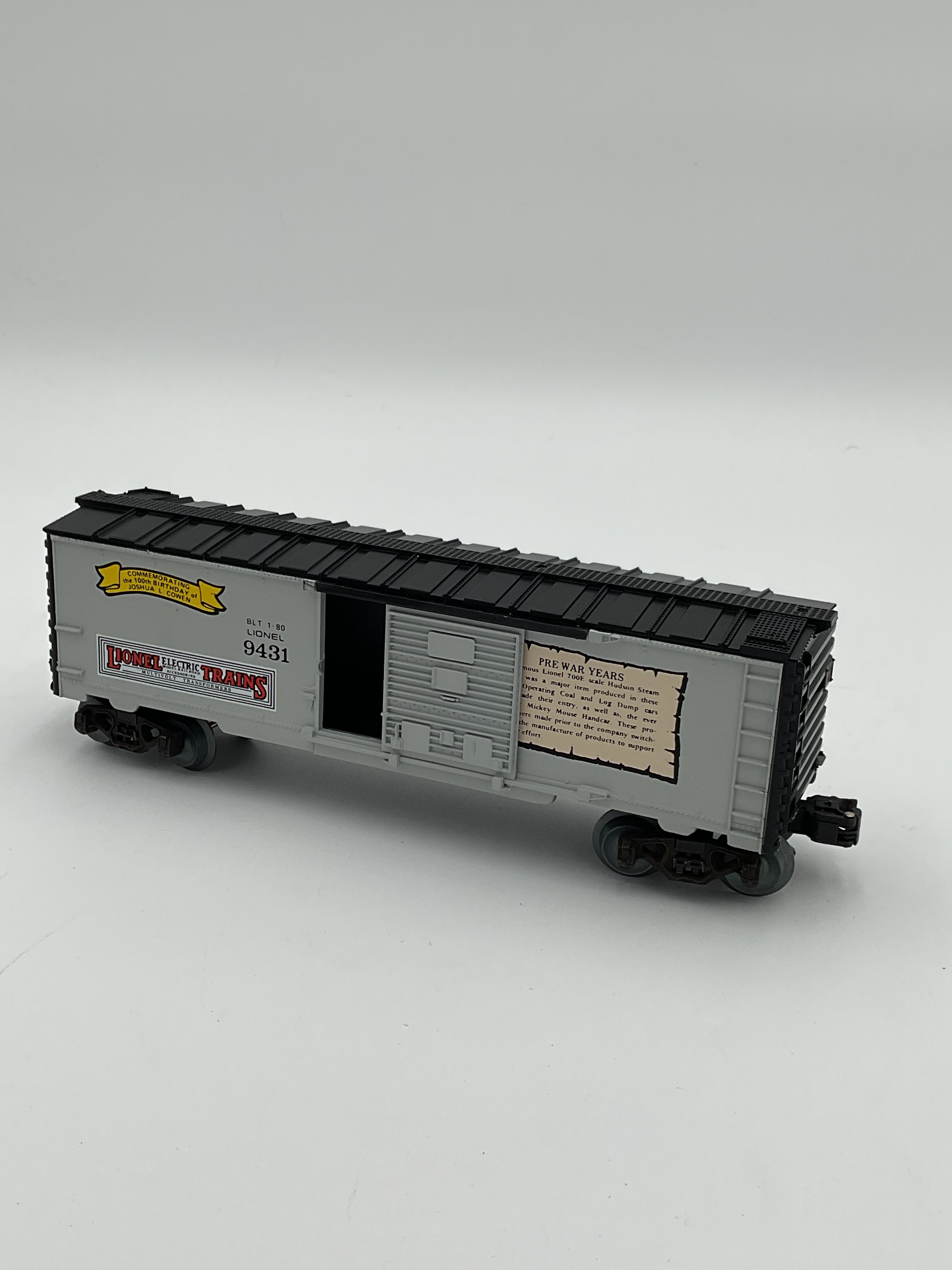 Lionel O 9431 Joshua Lionel Cowen Box Car The Pre War Years