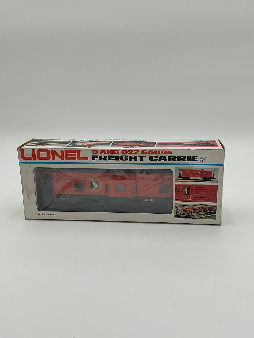Lionel O 6438 Famous American Railroad Great Northern Illuminated Bay Window Caboose