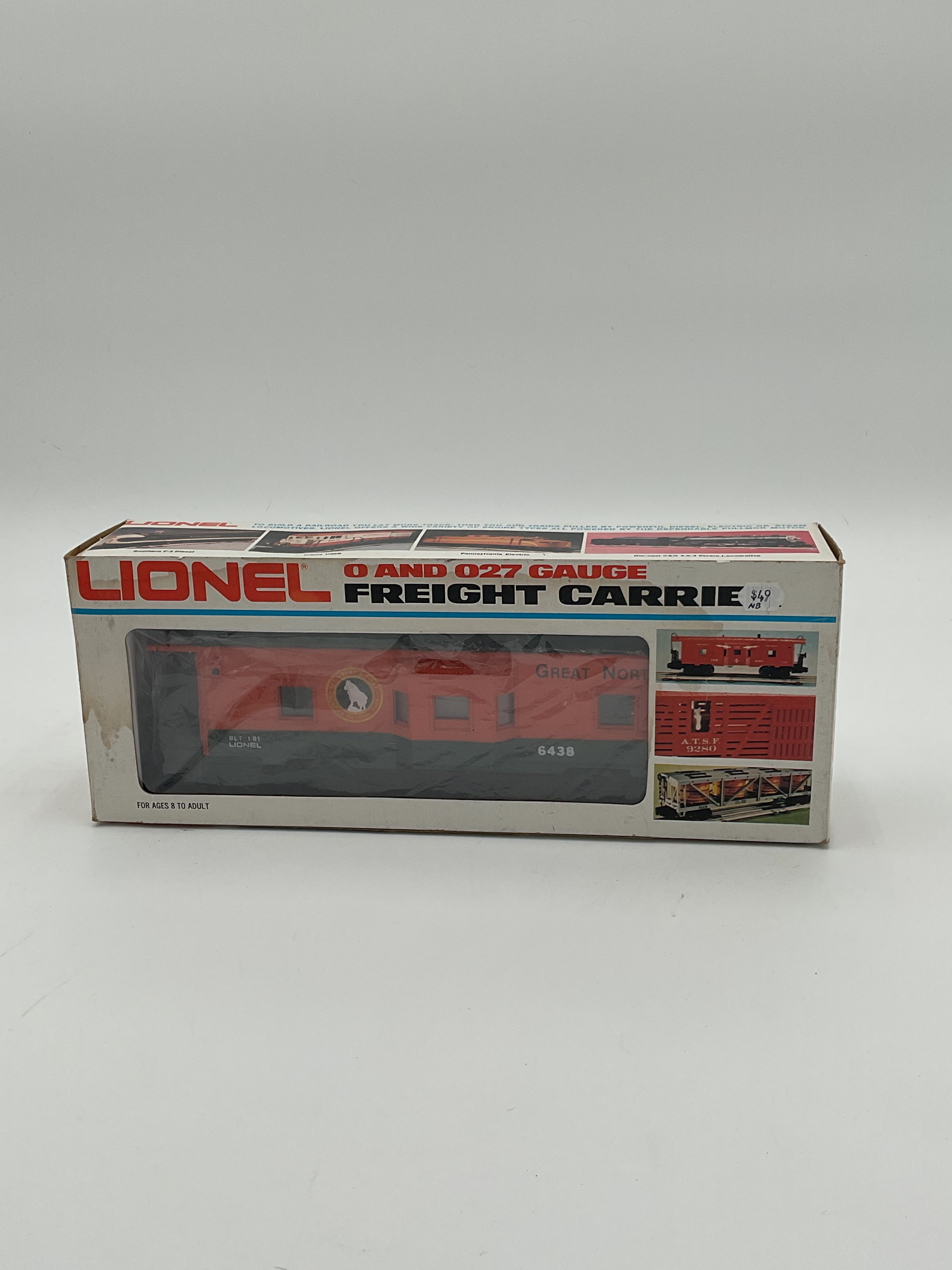 Lionel O 6438 Famous American Railroad Great Northern Illuminated Bay Window Caboose