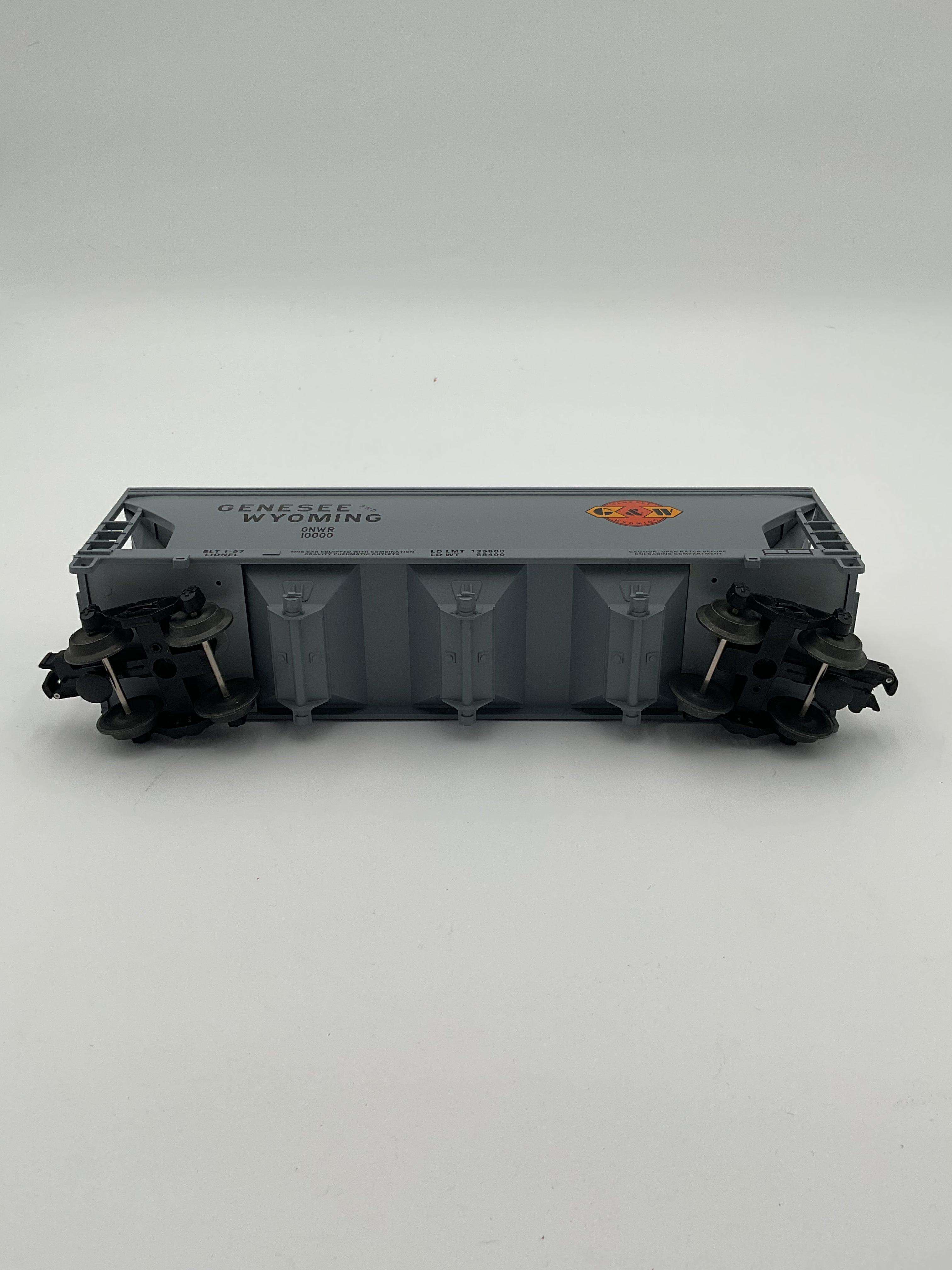Lionel O 52113 1997 T. T. O. S. Geneese And Wyoming Standard ‘O’ ACF 3 Bay Hopper