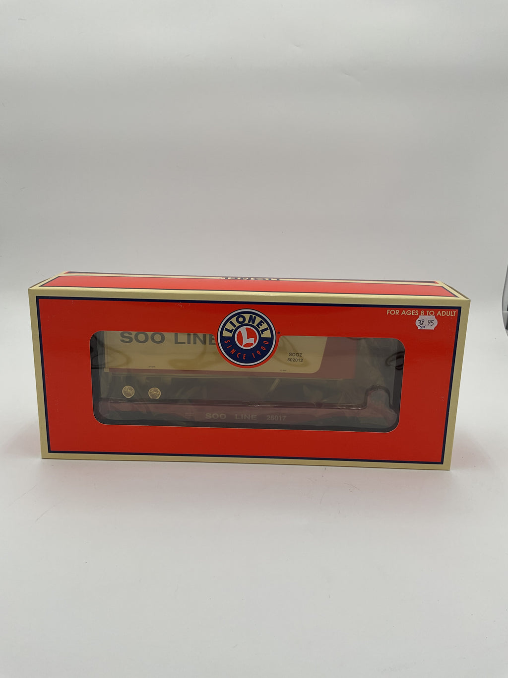 Lionel O 26017 SOO Line Flat Car W/ Trailer