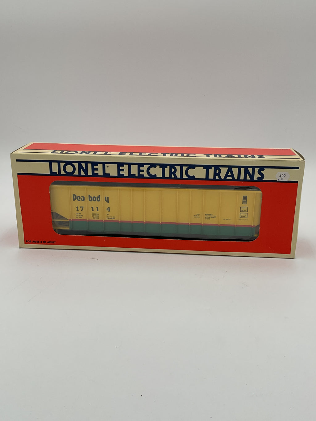 Lionel O 17114 Peabody Three-Bay Hopper With Simulated Coal Load