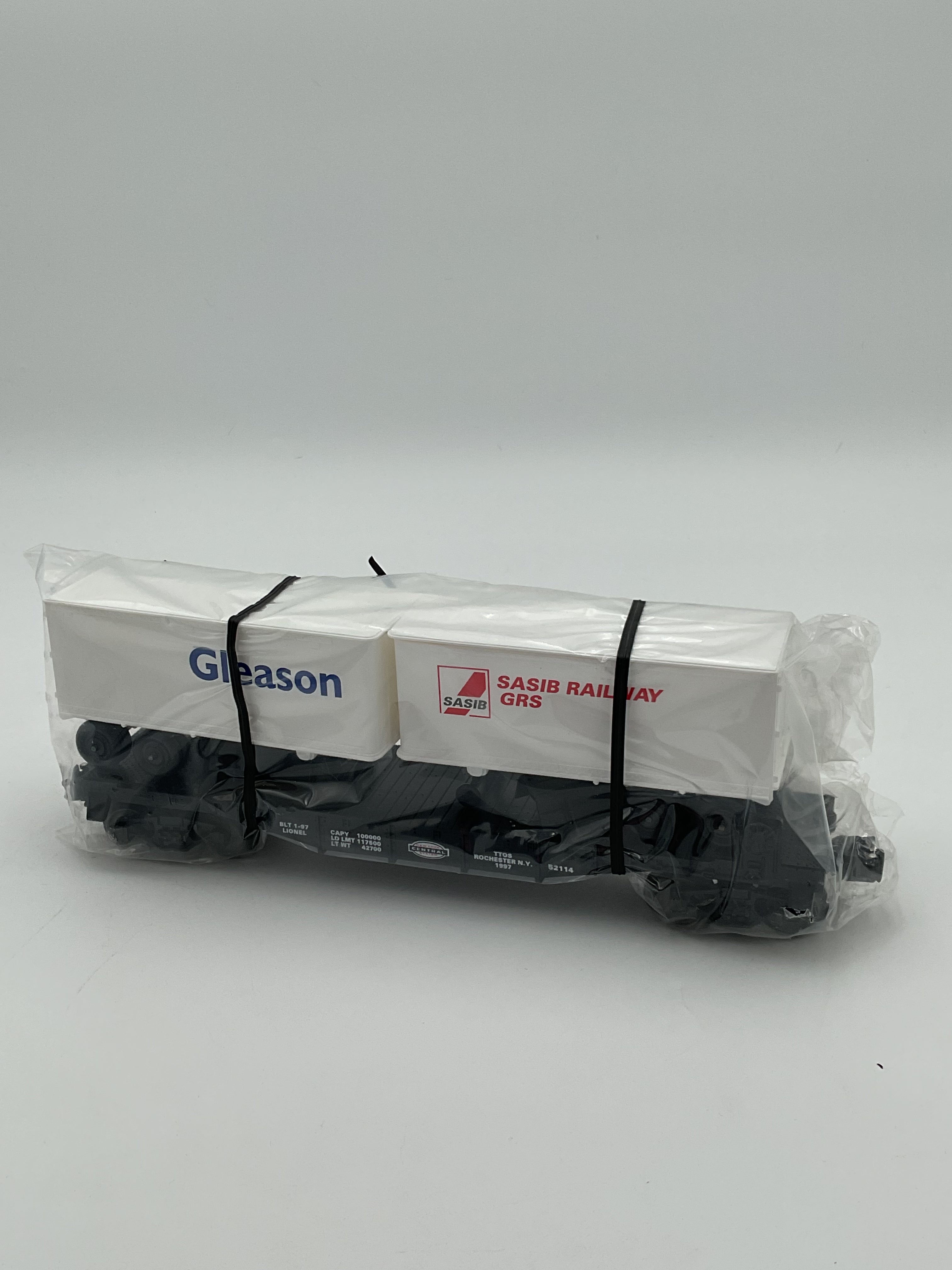 Lionel O 52114 1997 T.T.O.S NYC Flatcar with Gleason & SASIB Railway Trailers