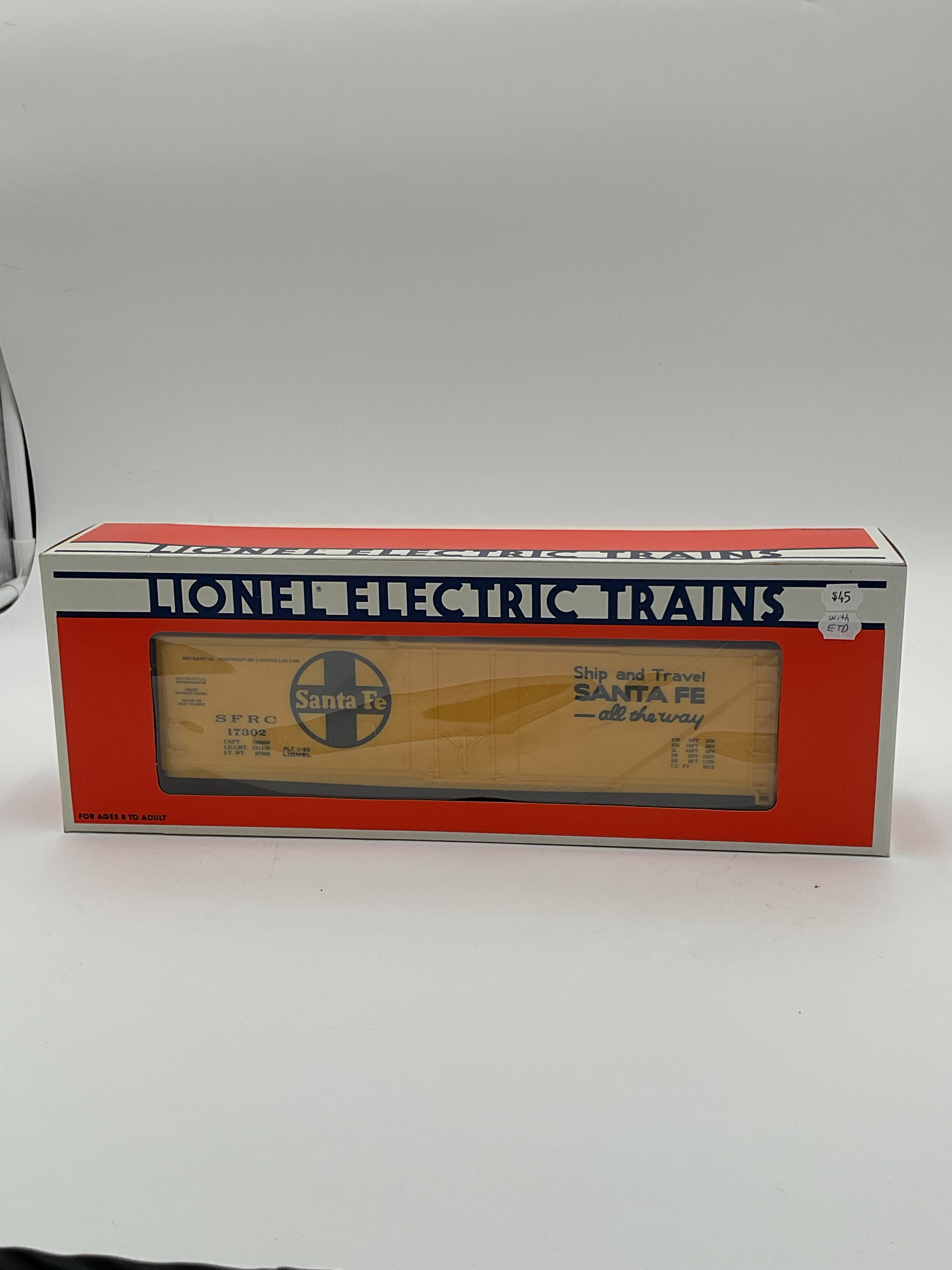 Lionel O 17302 Santa Fe Reefer with E.T.D