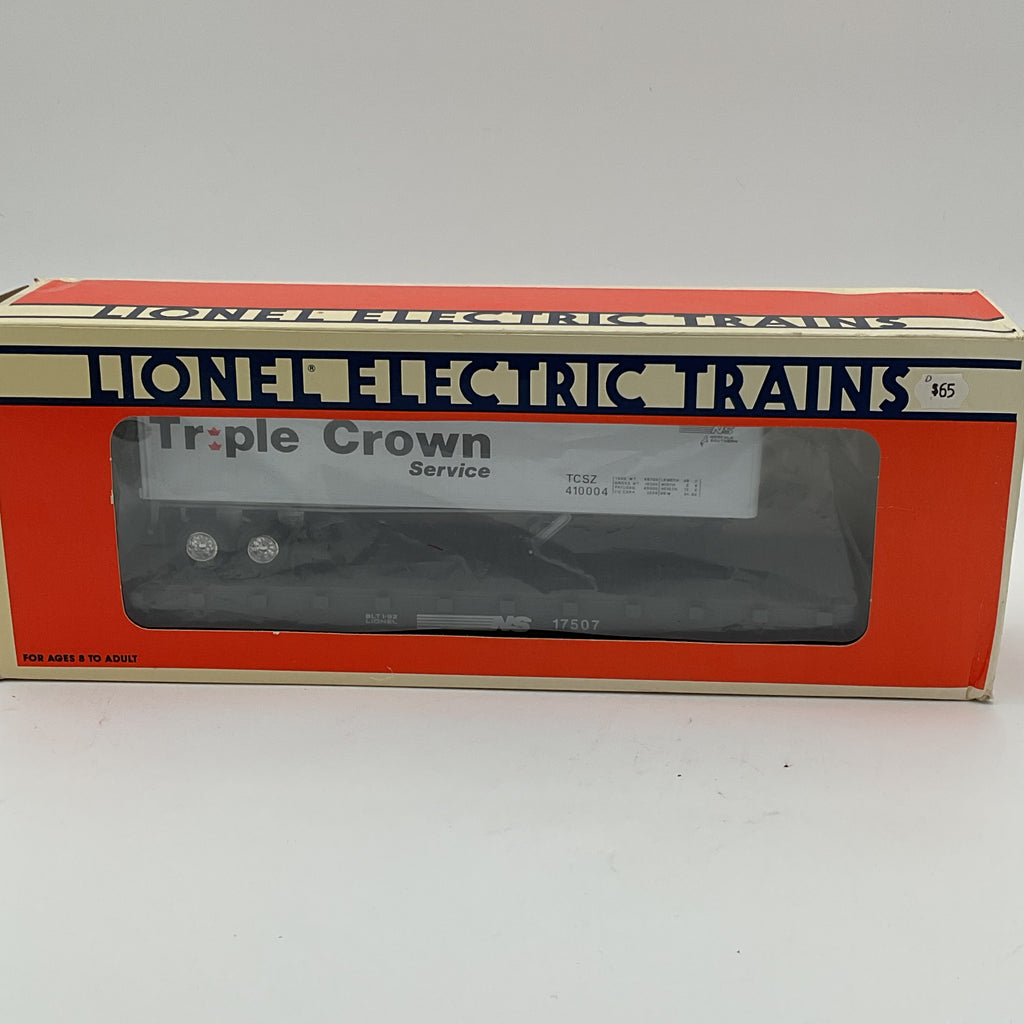 Lionel O 17507 Norfolk Southern Flatcar with Trailer