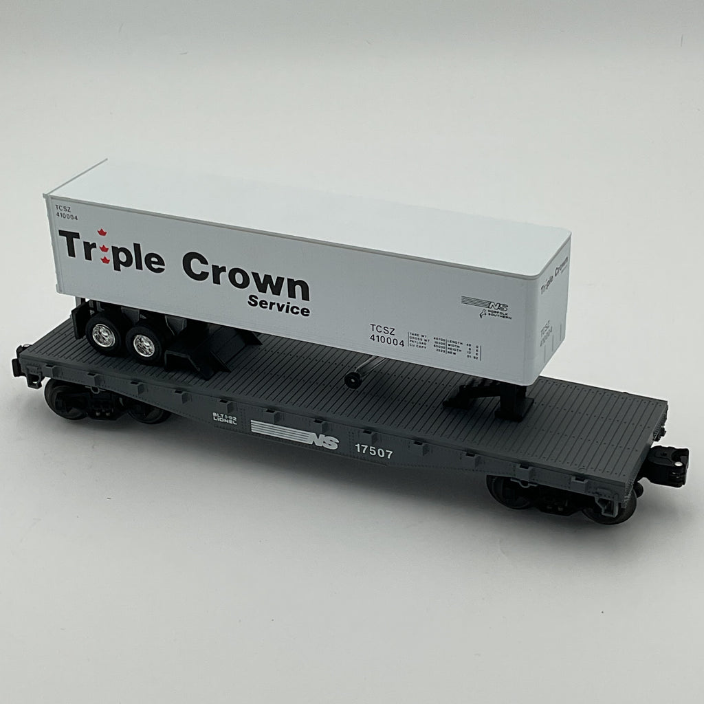 Lionel O 17507 Norfolk Southern Flatcar with Trailer