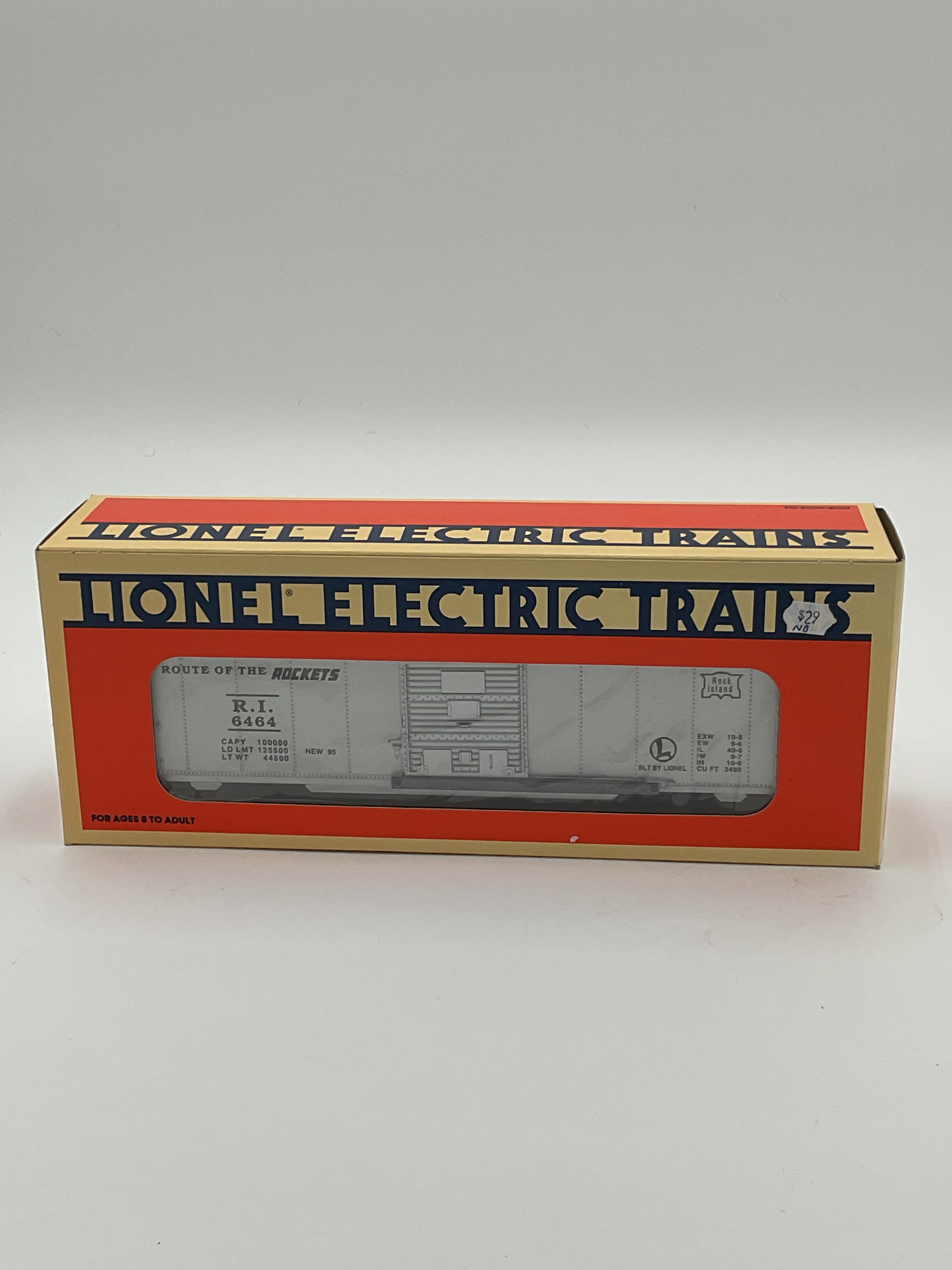 Lionel O 19258 Rock Island 6464 Series Boxcar