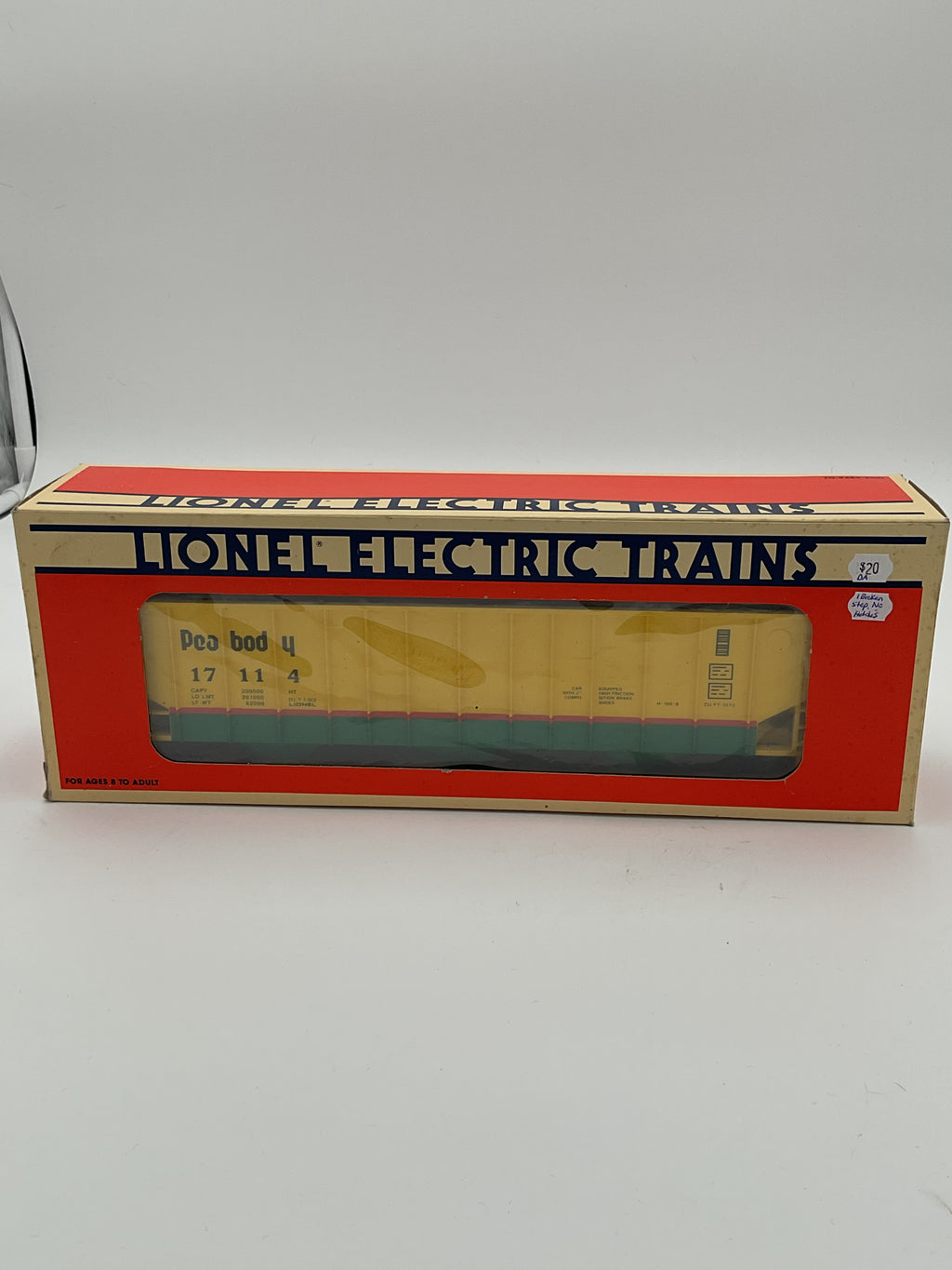 Lionel O 17114 Peabody Three- Bay Hopper with Stimulated Coal Load