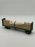 Lionel O 16982 9823 BC Rail Bulkhead Flatcar with Cut Wood Load