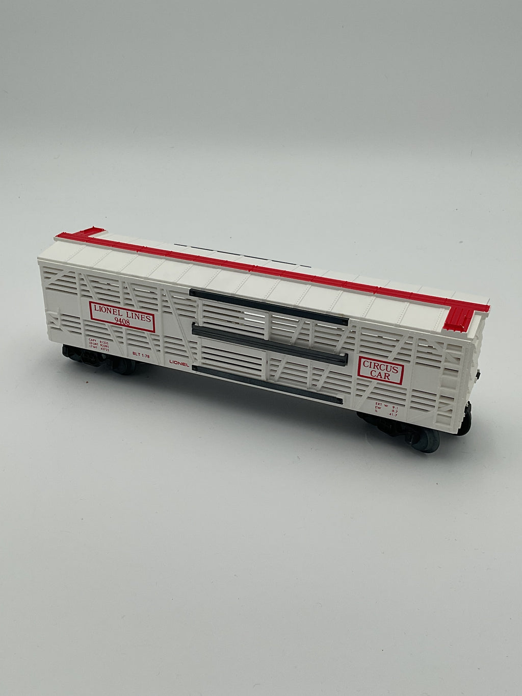 Lionel O 6-9408 Lionel Lines Circus Stock Car