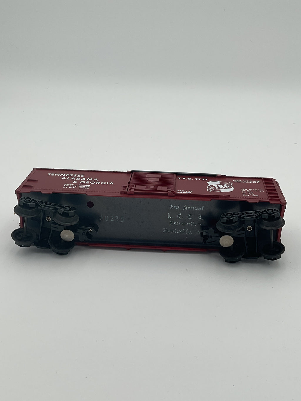 Lionel O 9727 LCCA Tennessee Alabama & Georgia “Tag” Box Car
