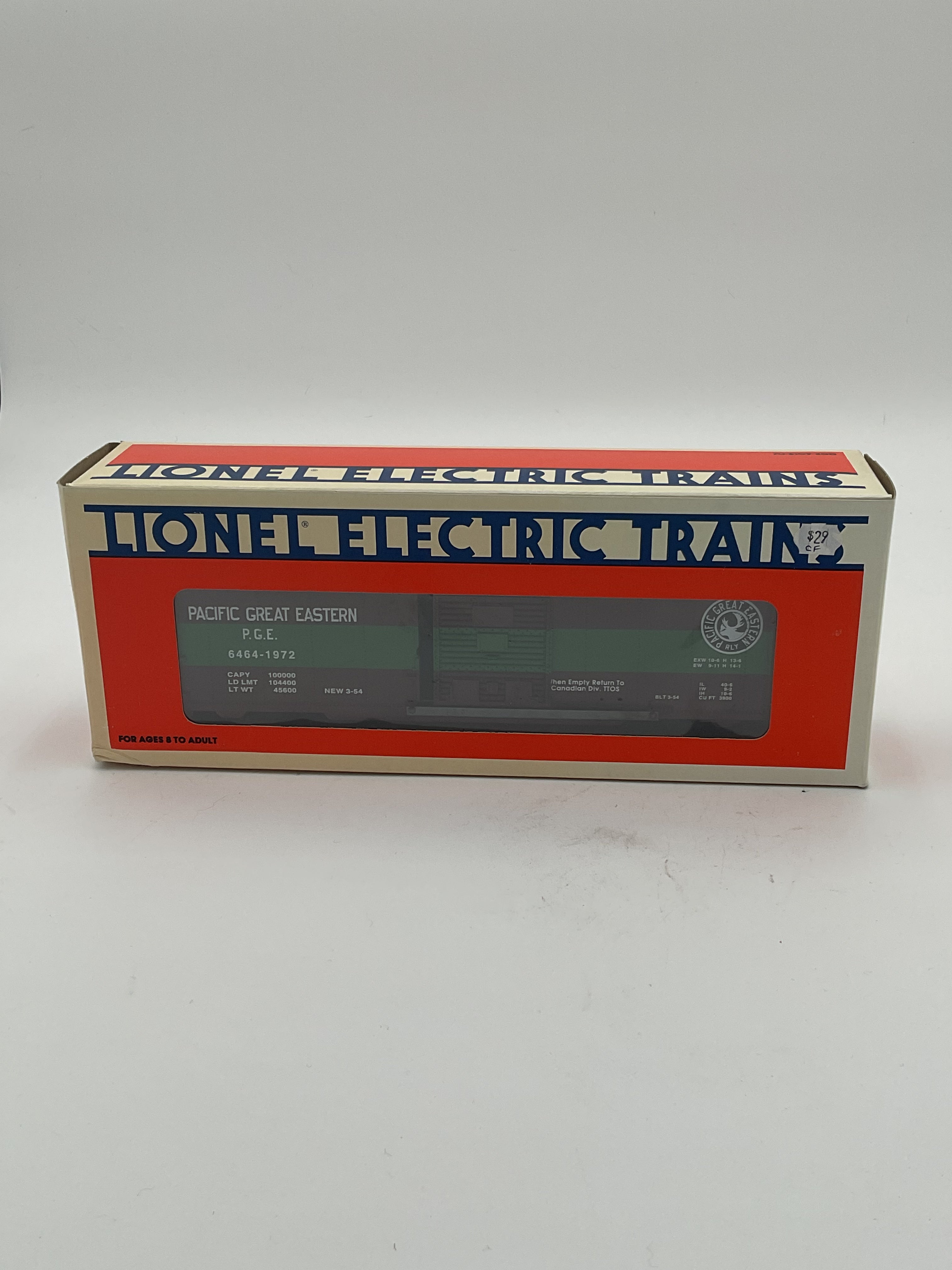 Lionel O 52086 ‘96 TTOS Great Eastern Railway B/C