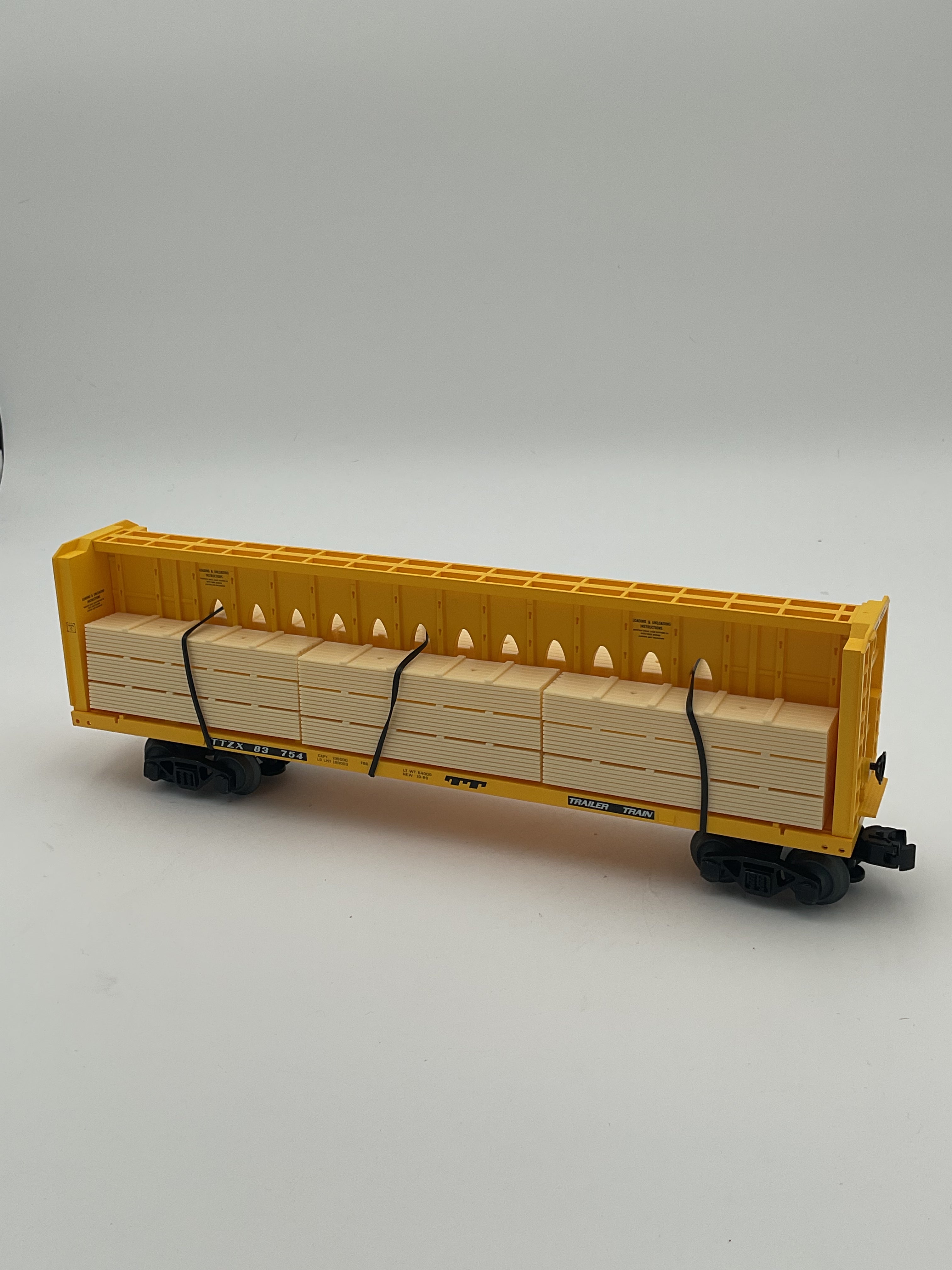 Lionel O 2043063 Trailer Train Standard O Centerbeam Flatcar #83754