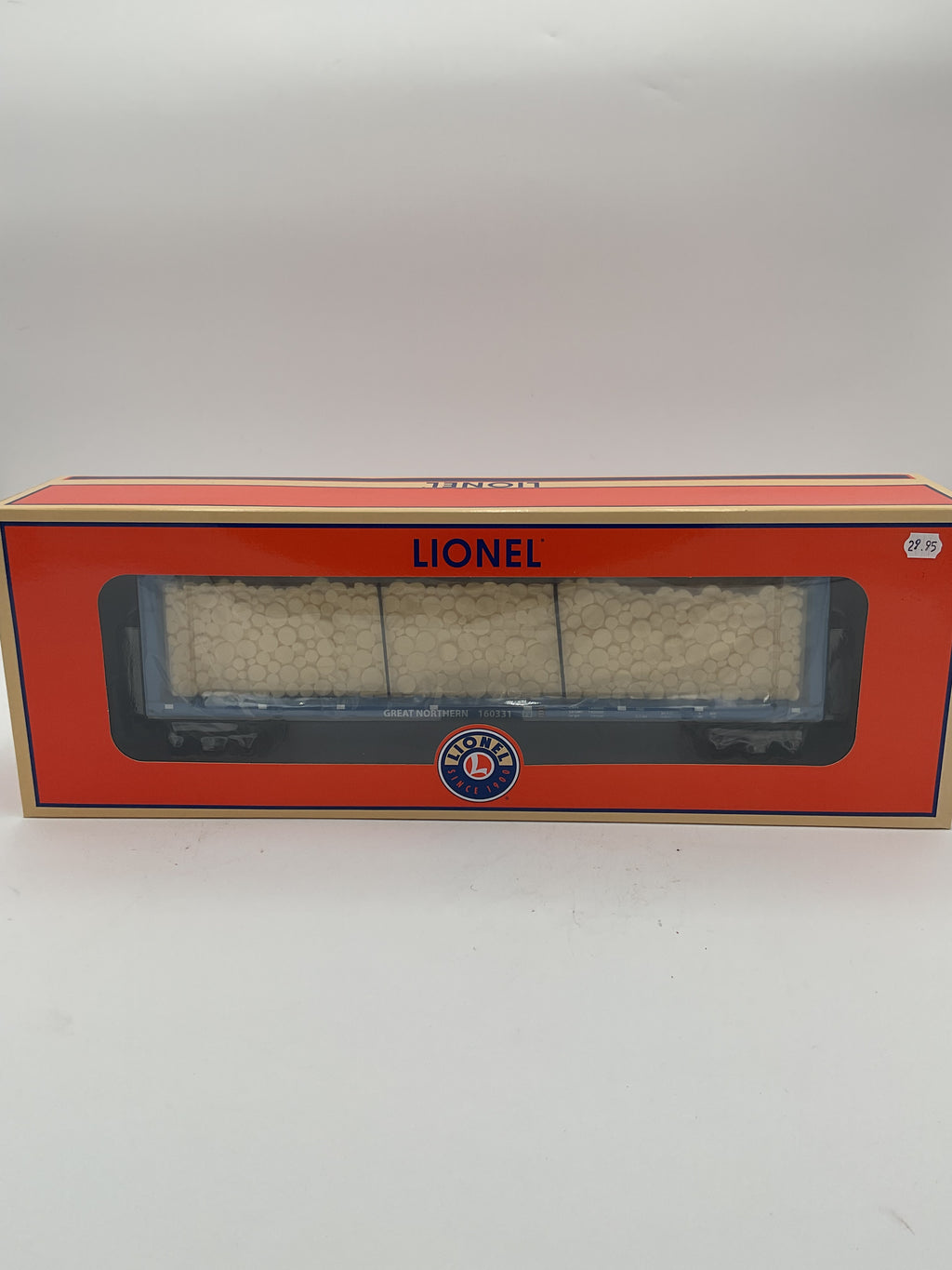 Lionel O 2043102 Great Northern Standard O Bulkhead Flatcar #160331+