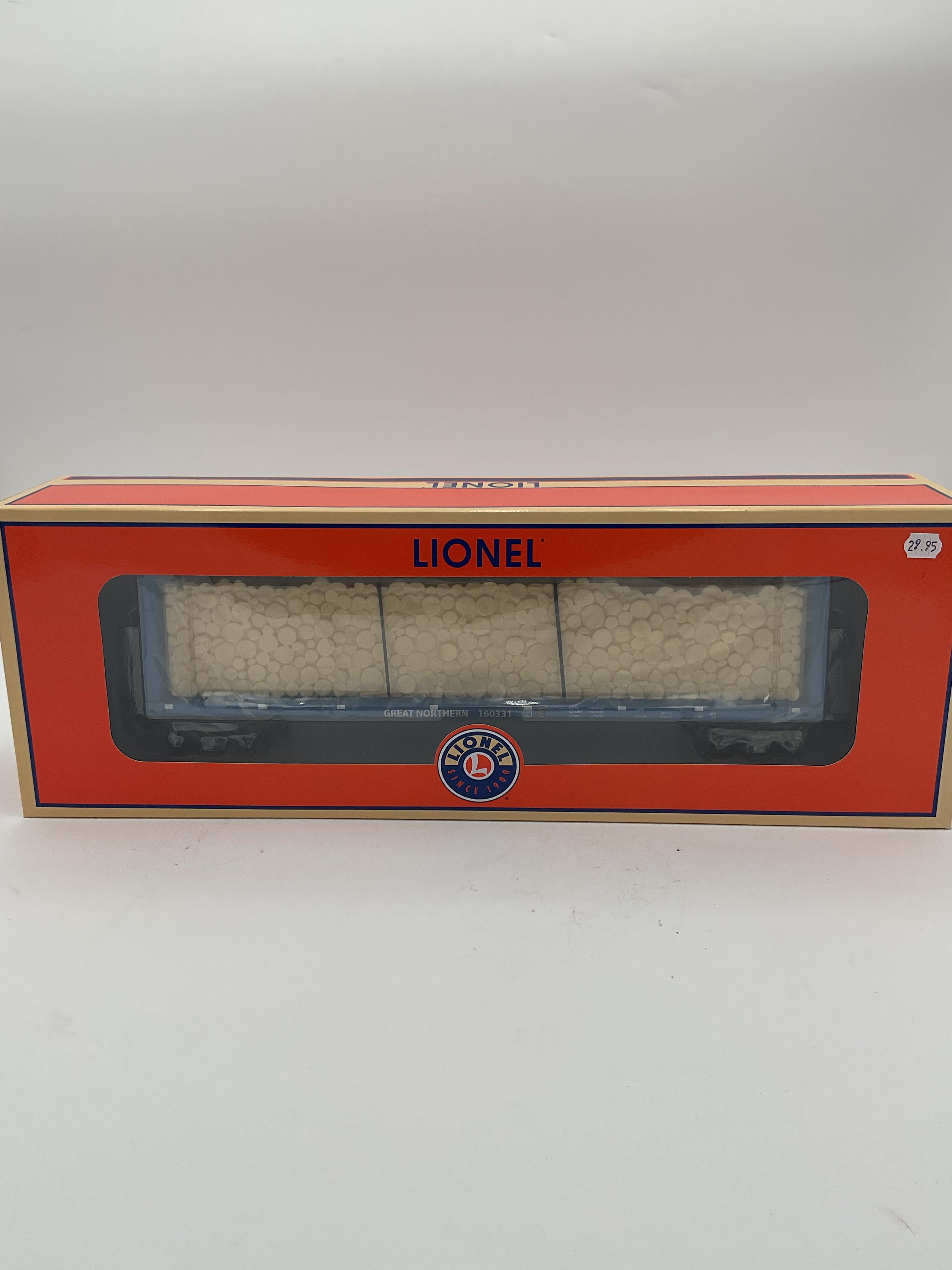 Lionel O 2043102 Great Northern Standard O Bulkhead Flatcar #160331+