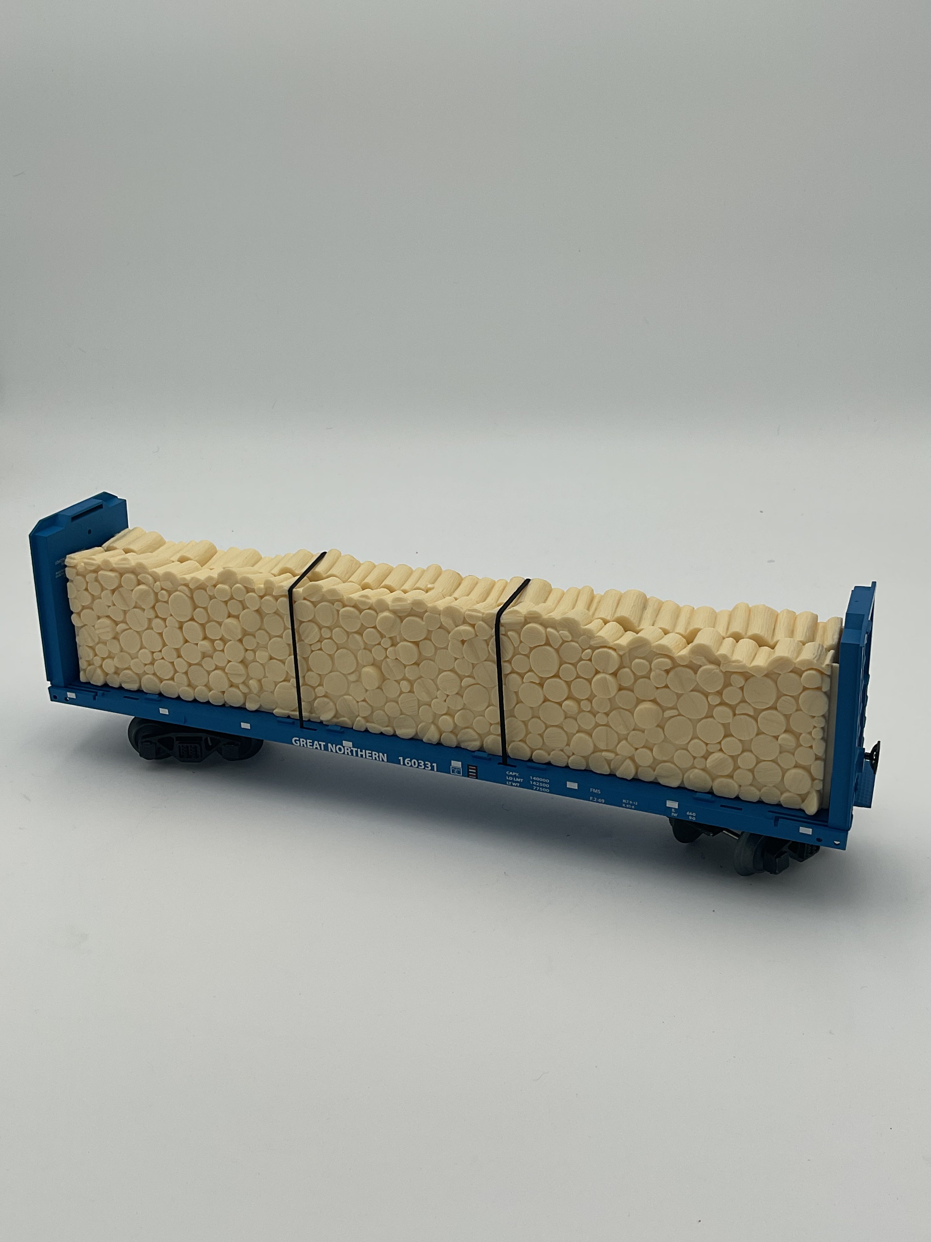 Lionel O 2043102 Great Northern Standard O Bulkhead Flatcar #160331+