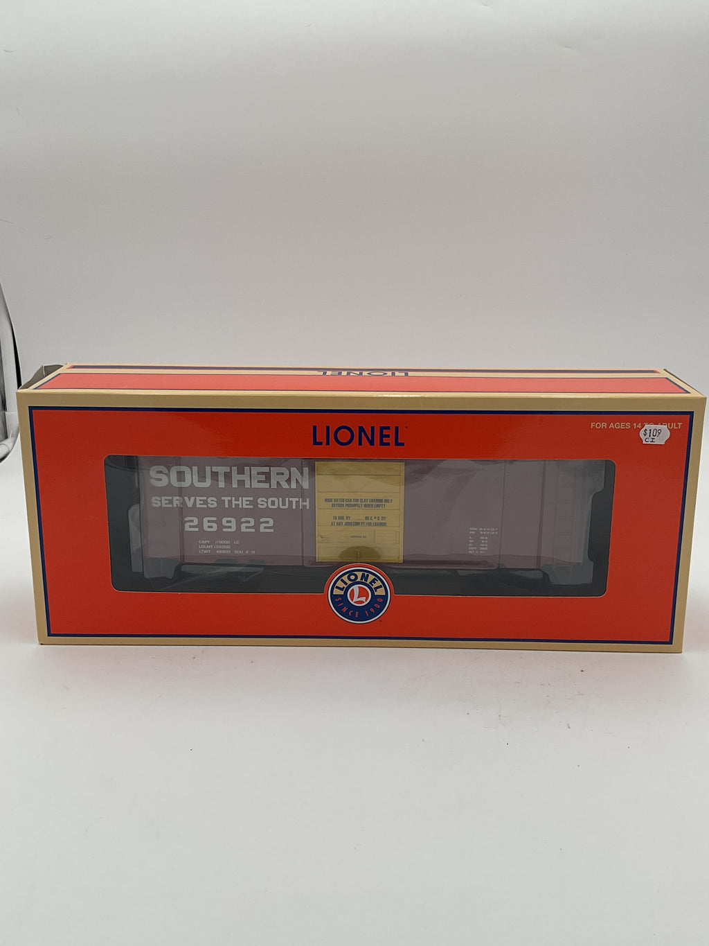 Lionel O 2126101 Southern Roof-Hatch Boxcar #26922