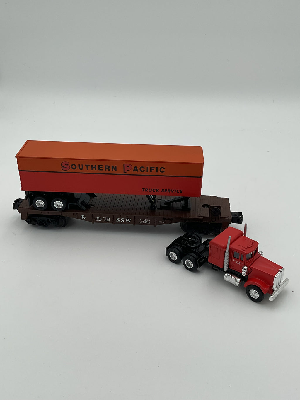 Lionel O 52222 LRRC Flatcar w/ Tractor Trailer